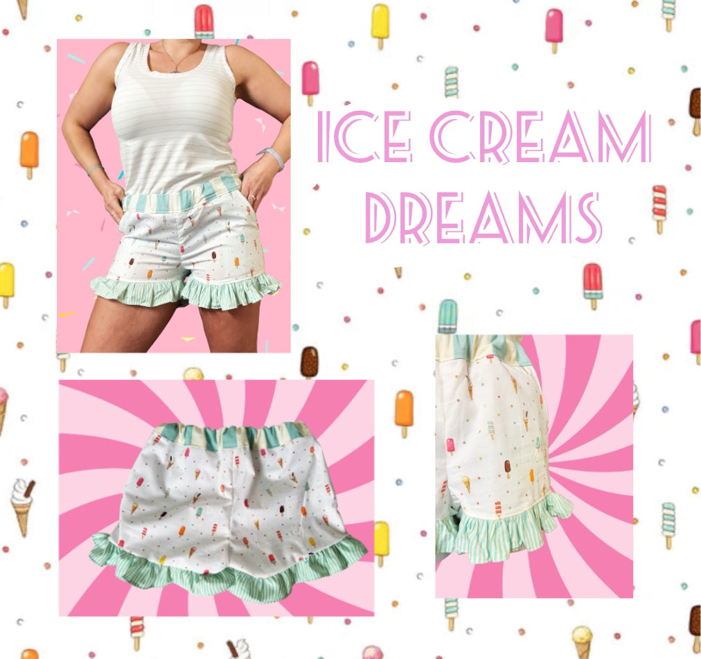 Ice Cream Sundae Ruffle Shorts