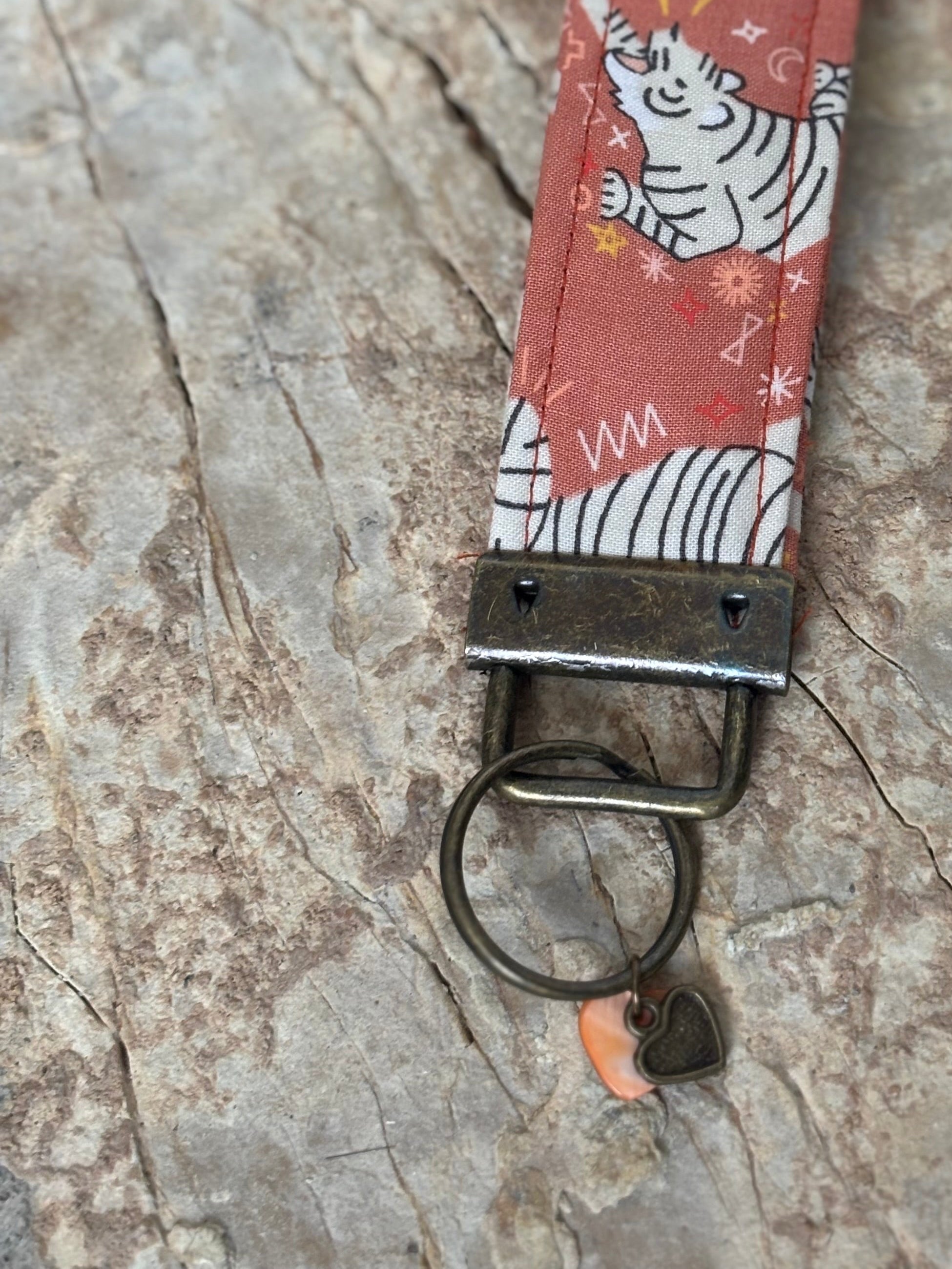 🐯 Cotton Tiger Keyring wristlet