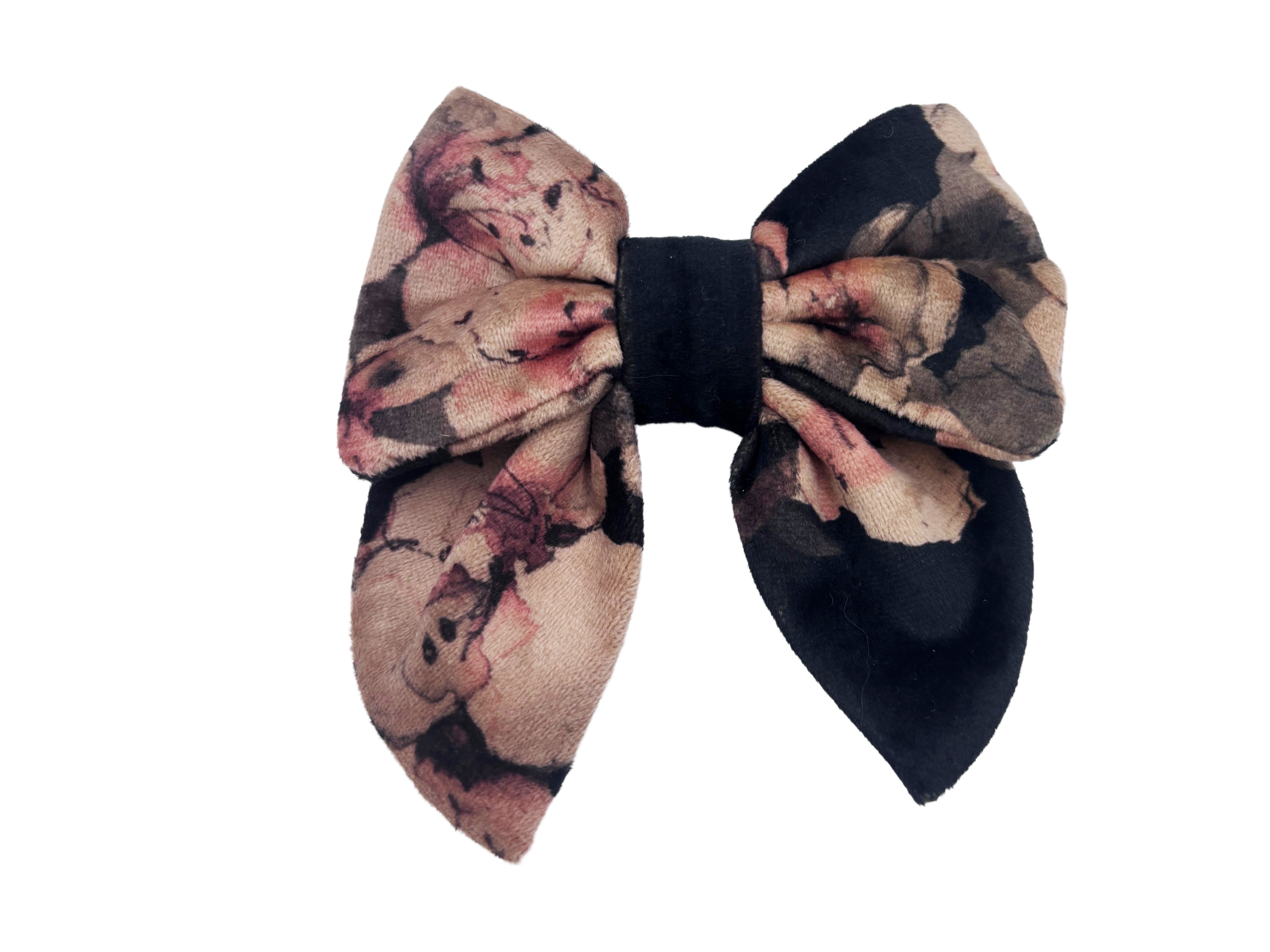 Cherry Blossom Velvet Hair Bow