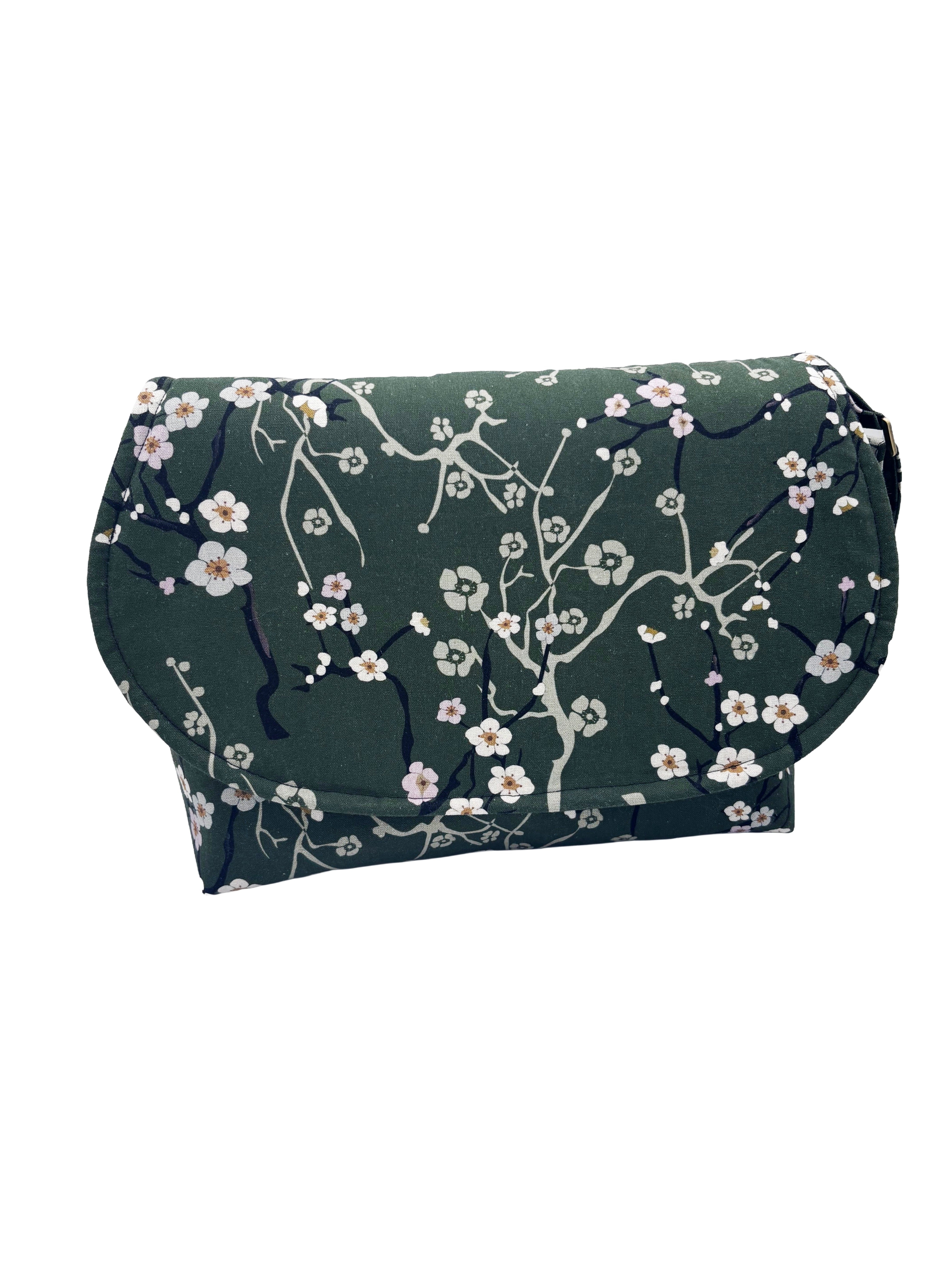 Cherry Blossom Linen Crossbody Bag – Eastern Escape Collection