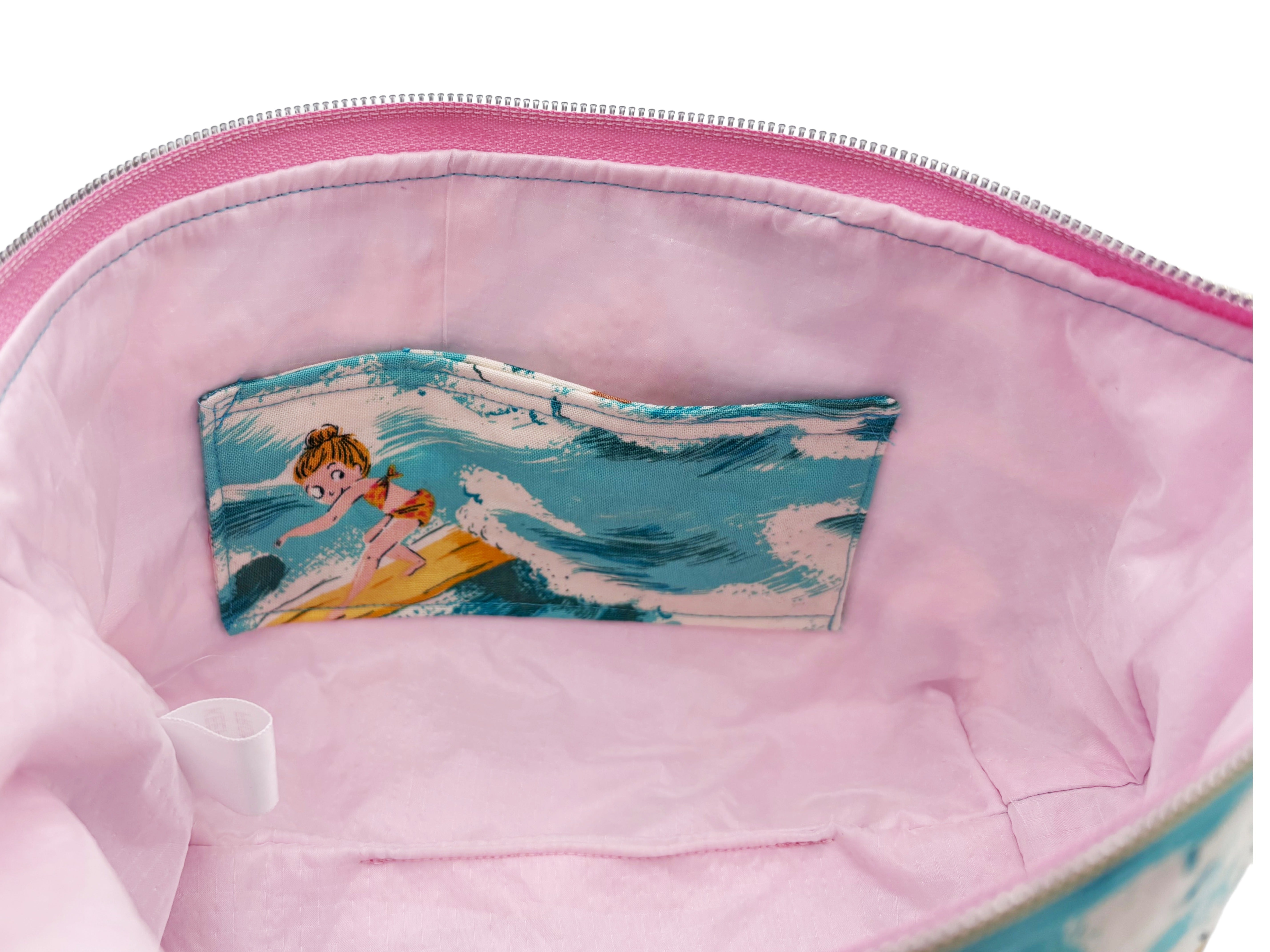 Cornish Surf Girl Wash Bag – Coastal Travel Makeup Pouch