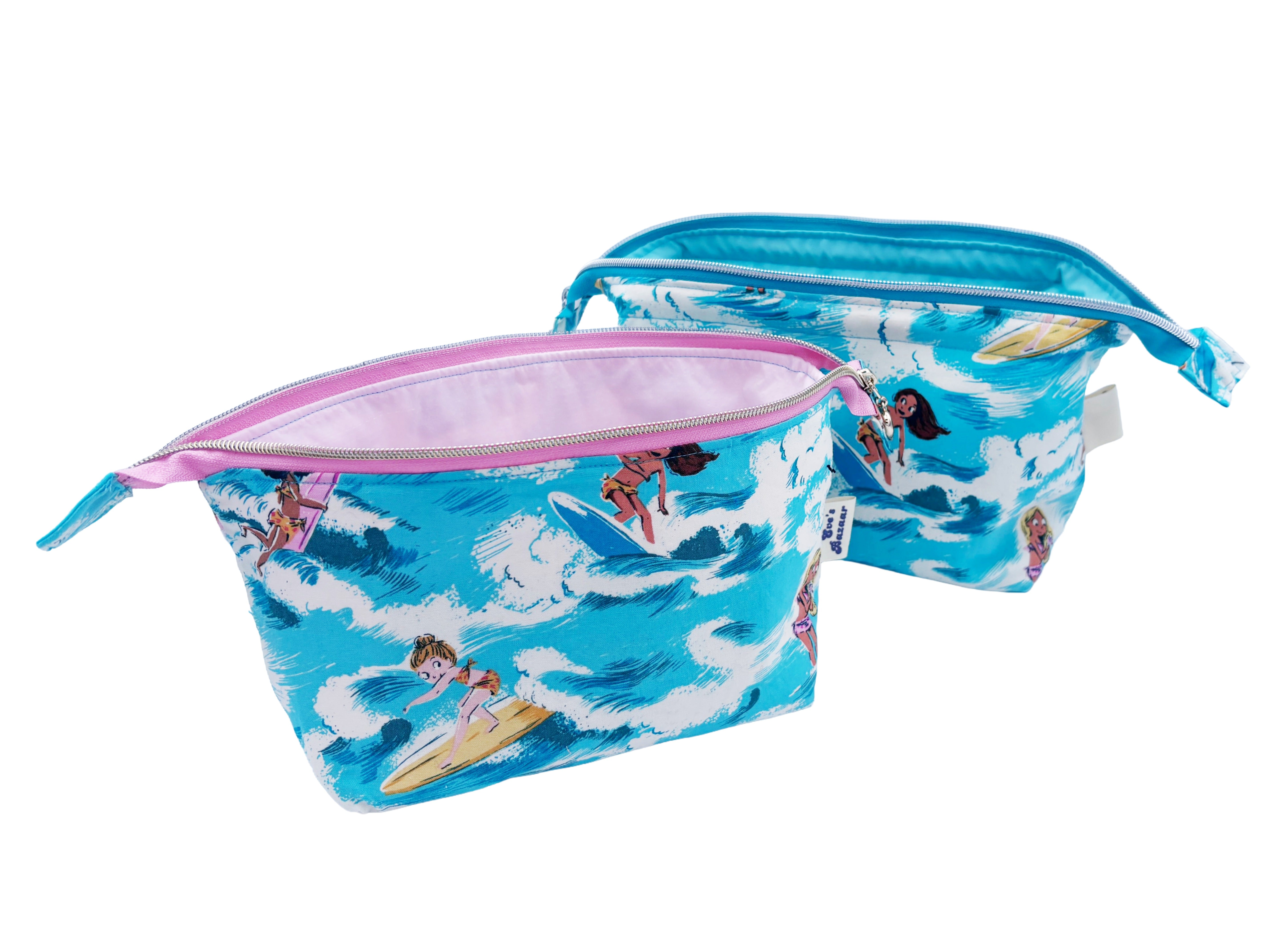 Cornish Surf Girl Wash Bag – Coastal Travel Makeup Pouch