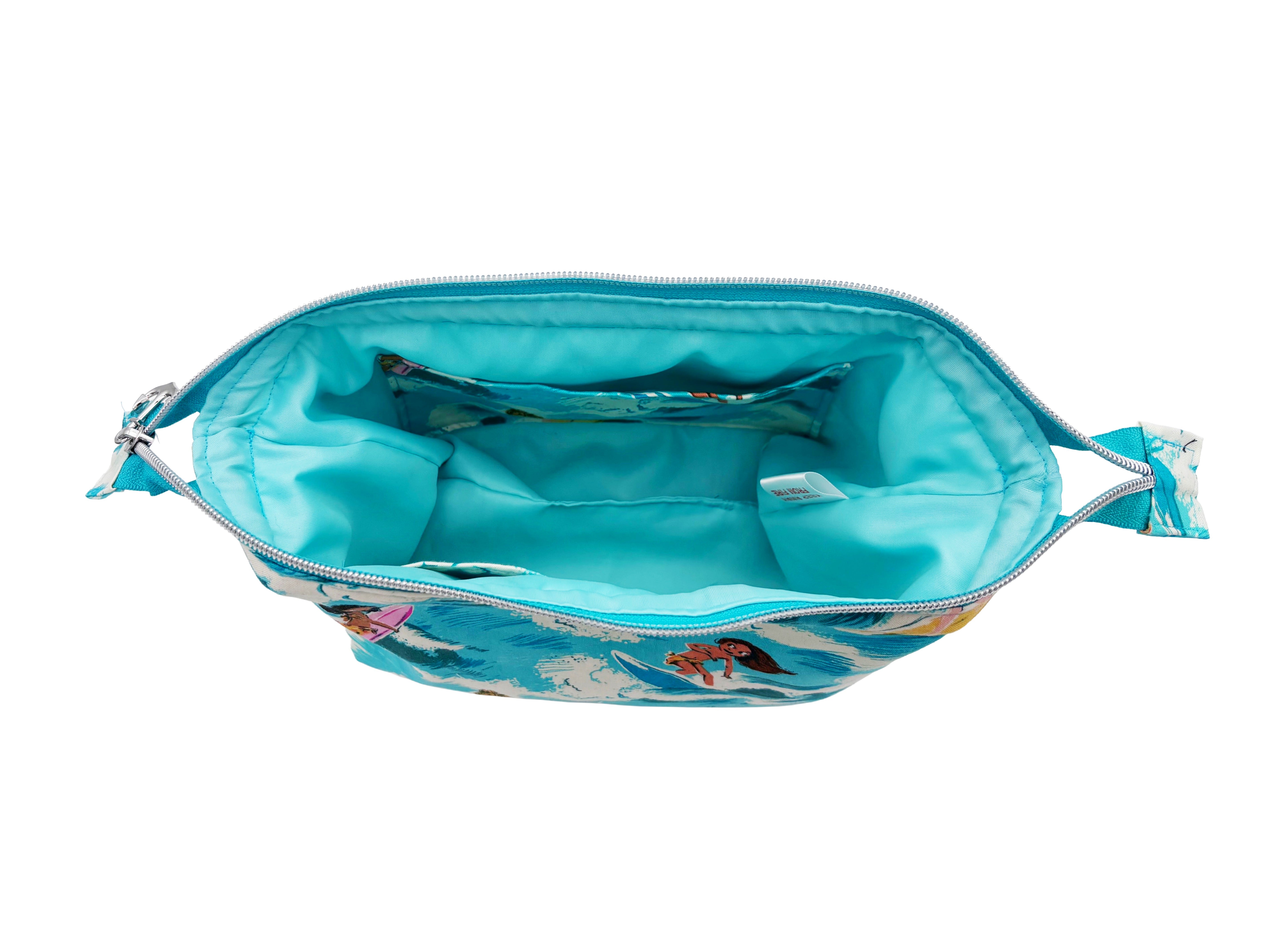 Surf Girl Framed Wash Bag – Coastal Travel Toiletry & Makeup Bag