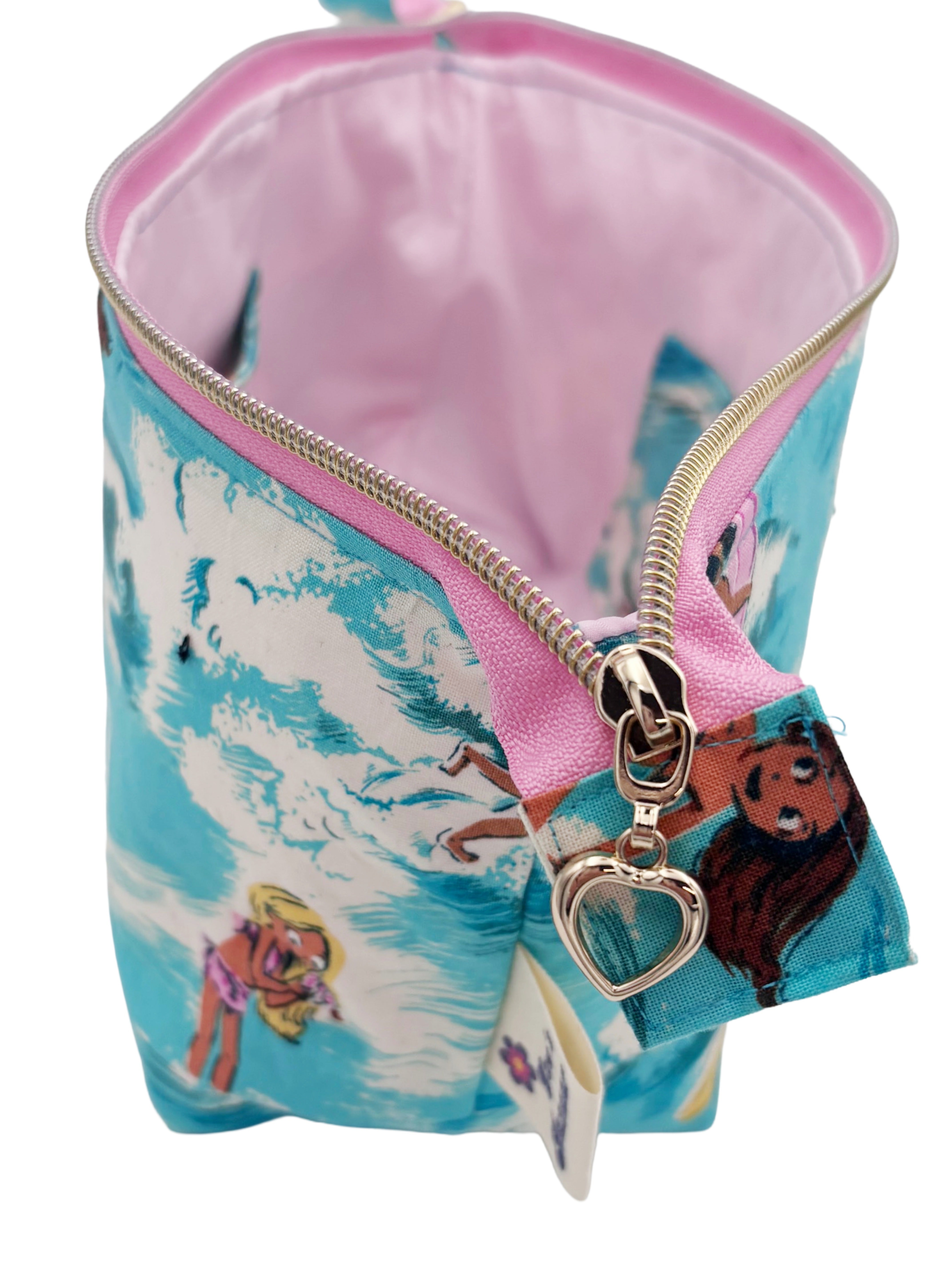 Cornish Surf Girl Wash Bag – Coastal Travel Makeup Pouch