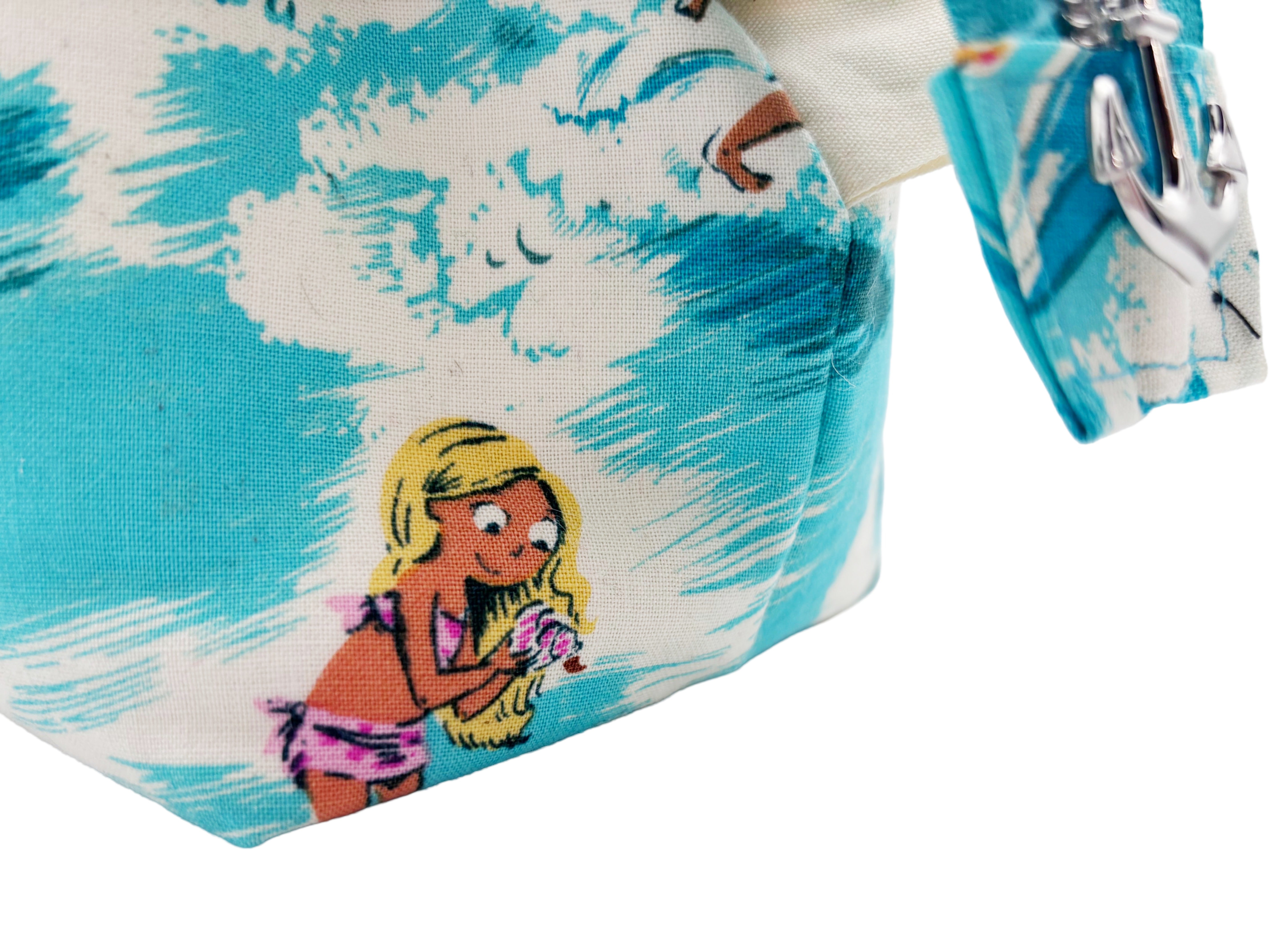 Surf Girl Framed Wash Bag – Coastal Travel Toiletry & Makeup Bag