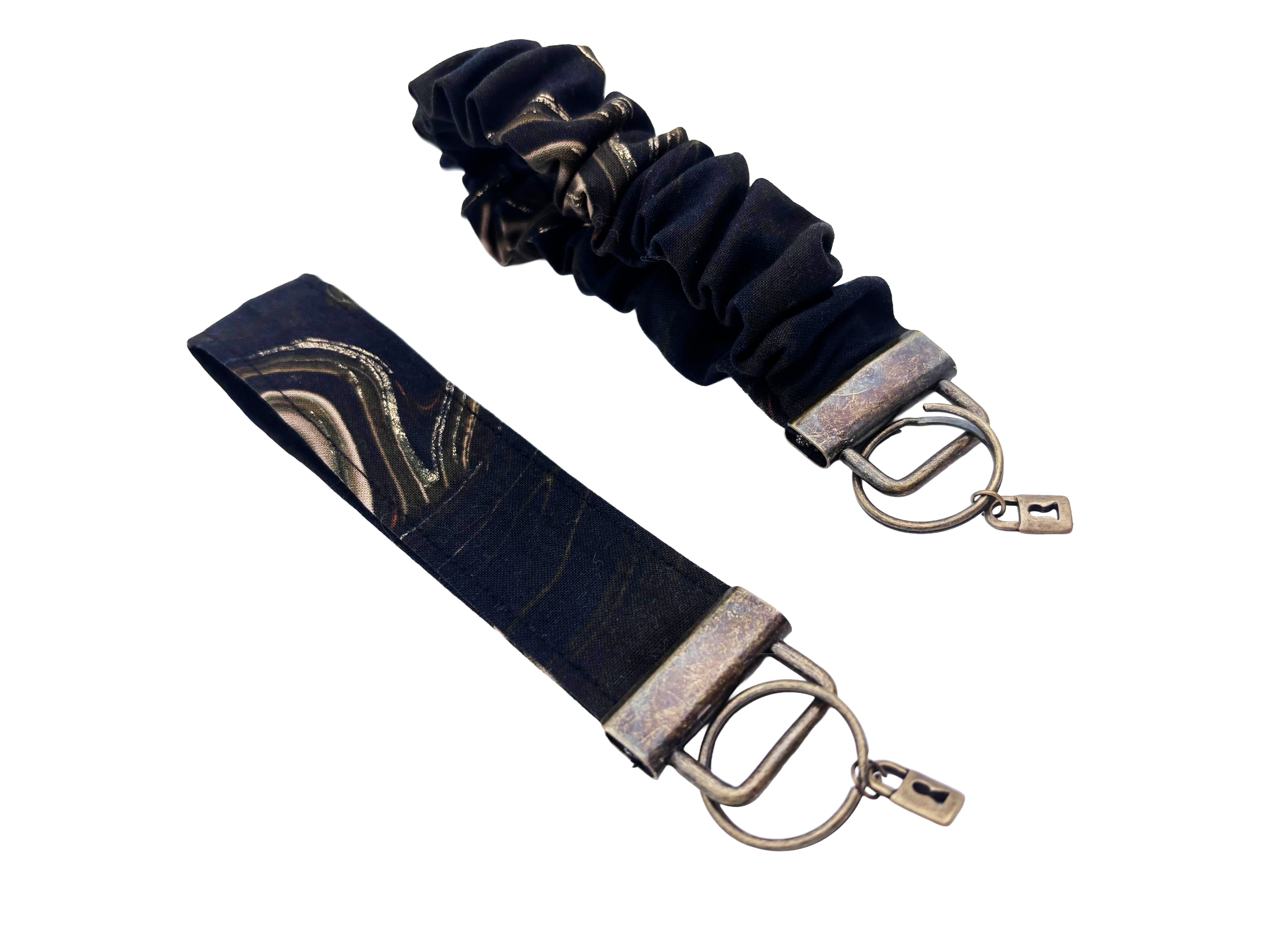 Handmade Fabric Keyring Wristlet – Regular or Scrunchie Style | Stylish Key Holder Strap