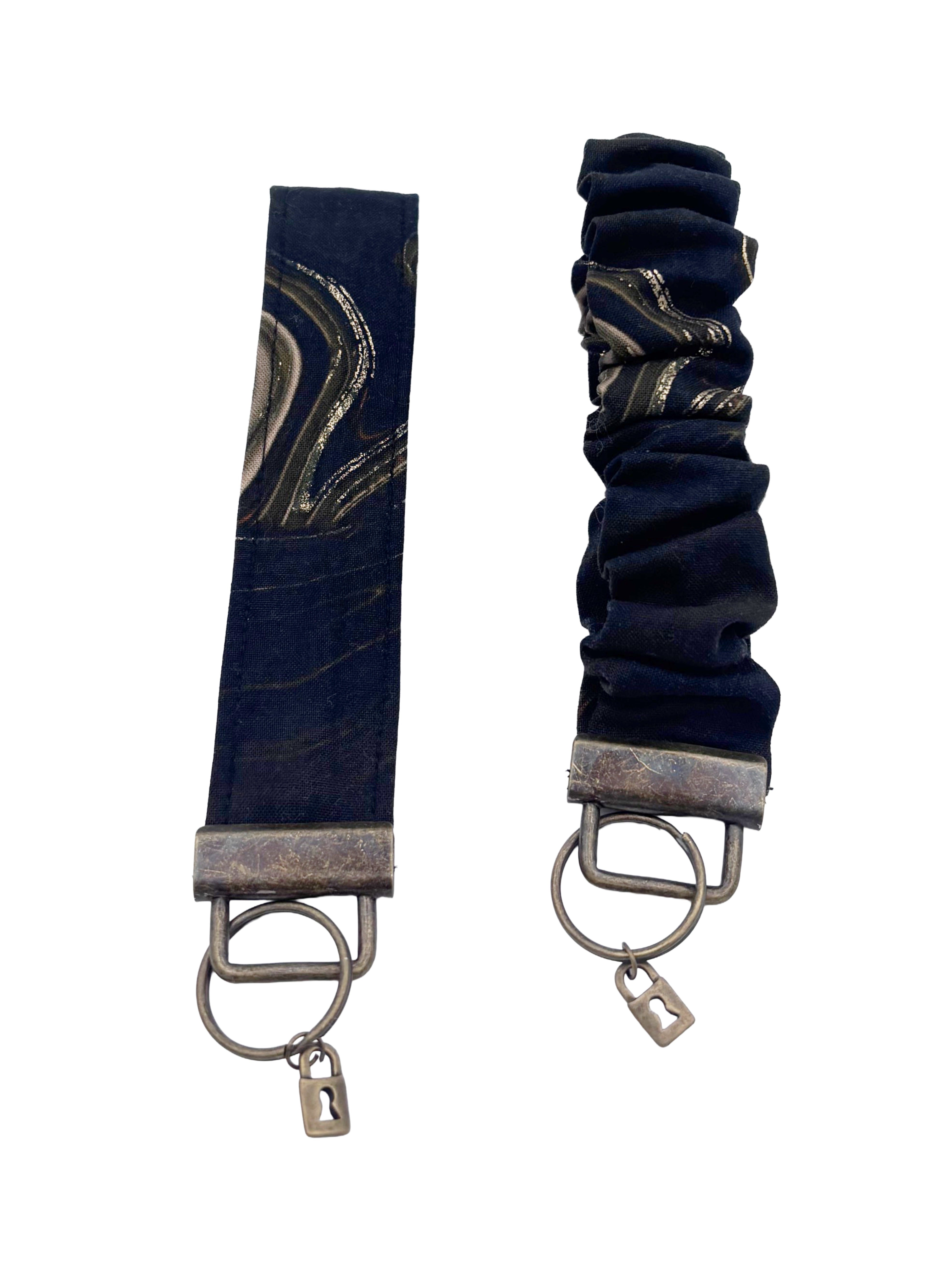Handmade Fabric Keyring Wristlet – Regular or Scrunchie Style | Stylish Key Holder Strap