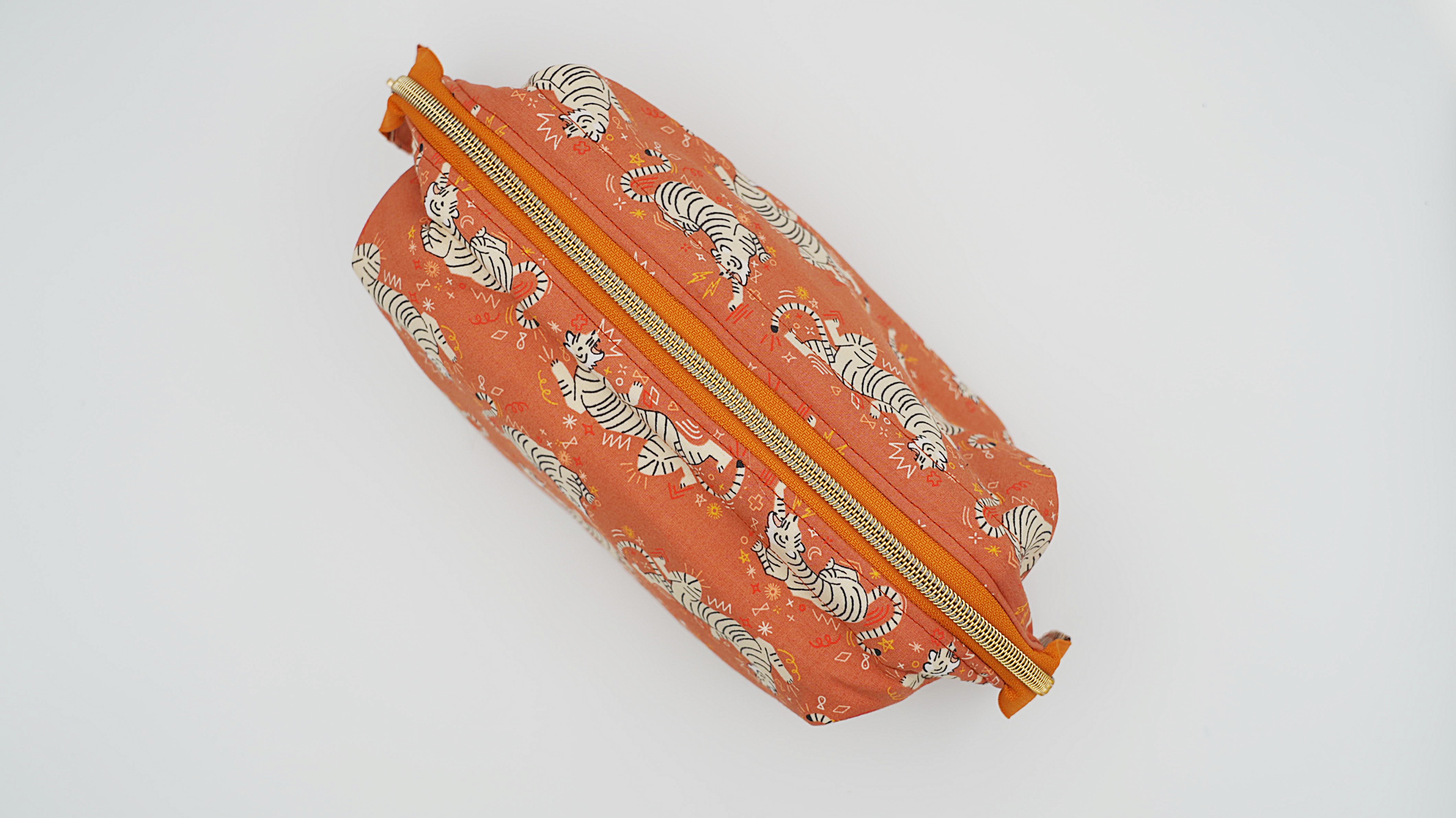 Small Tiger Print Wash Toiletry Bag