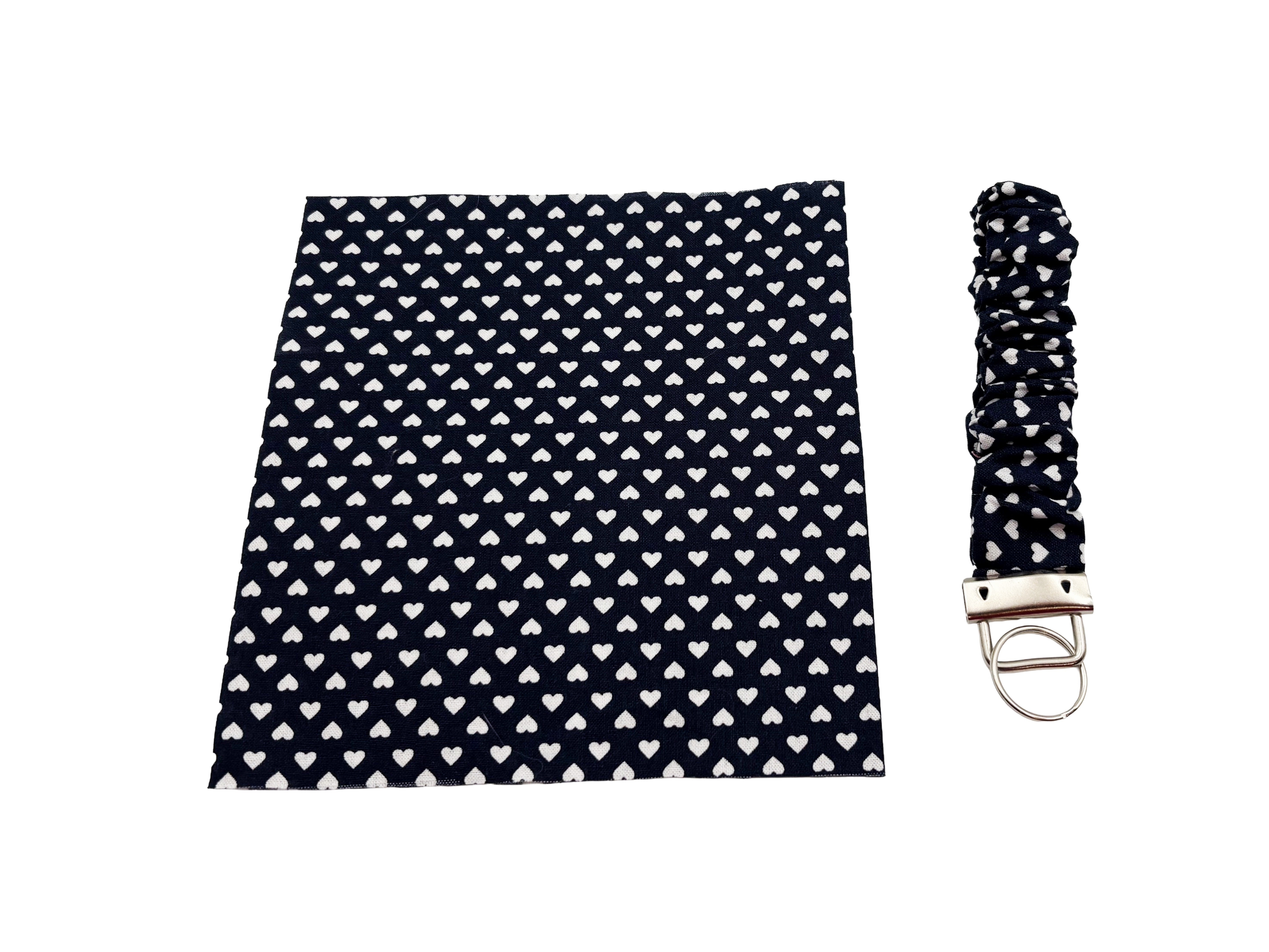 Cotton scrunchie keyring wristlet
