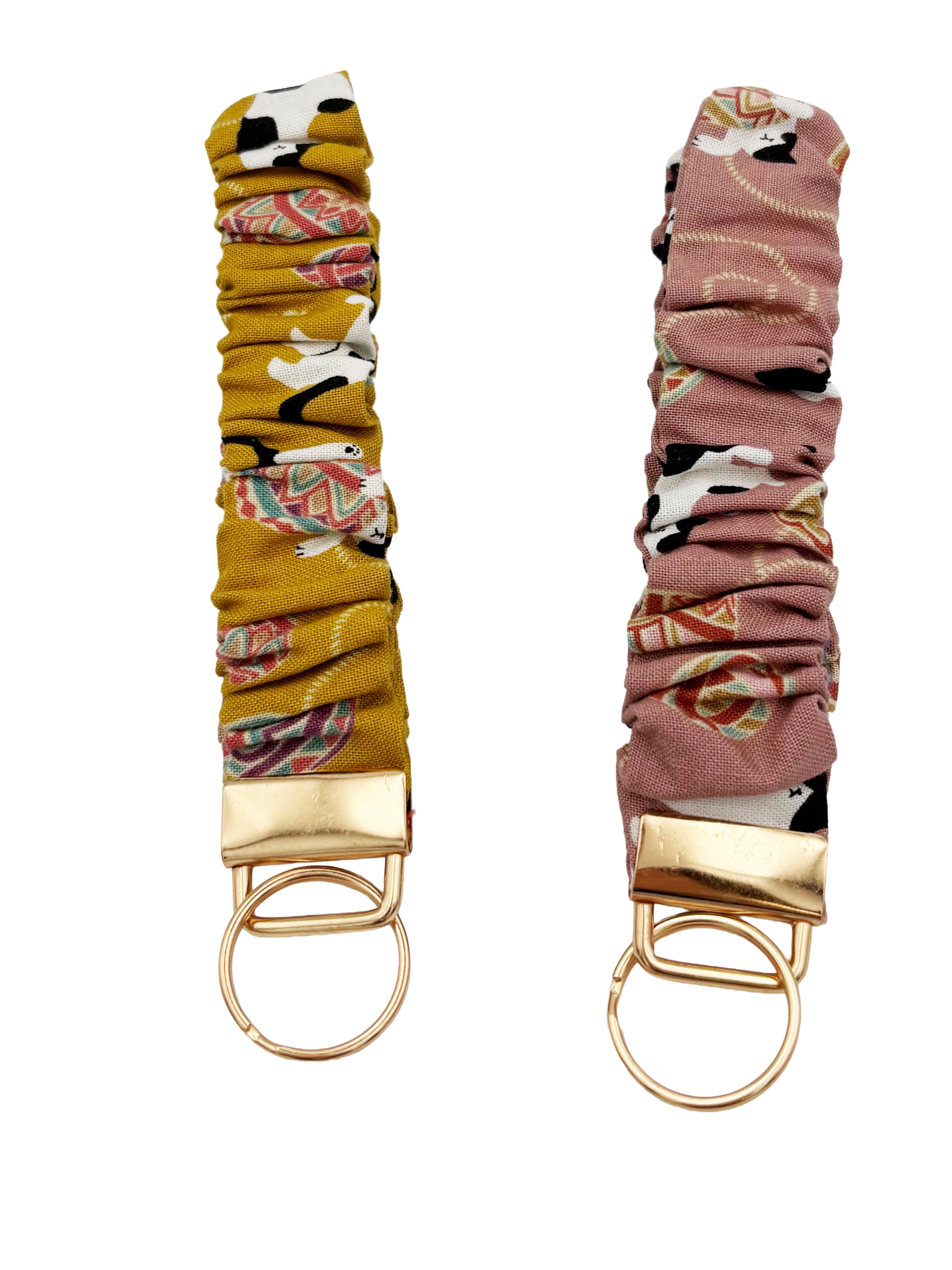 Handmade Tuxedo Cat Scrunchie Wristlet Keyring