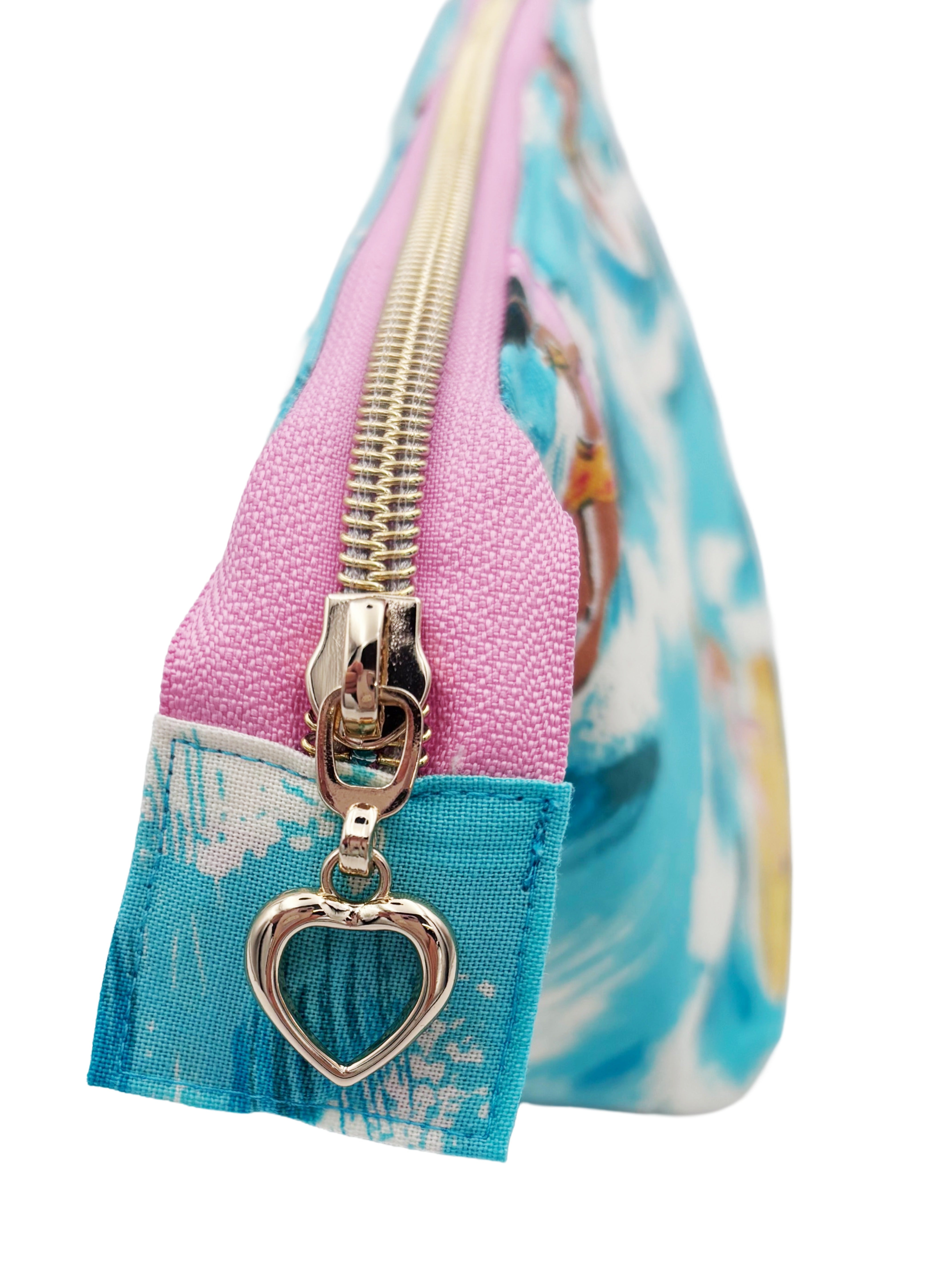 Cornish Surf Girl Wash Bag – Coastal Travel Makeup Pouch