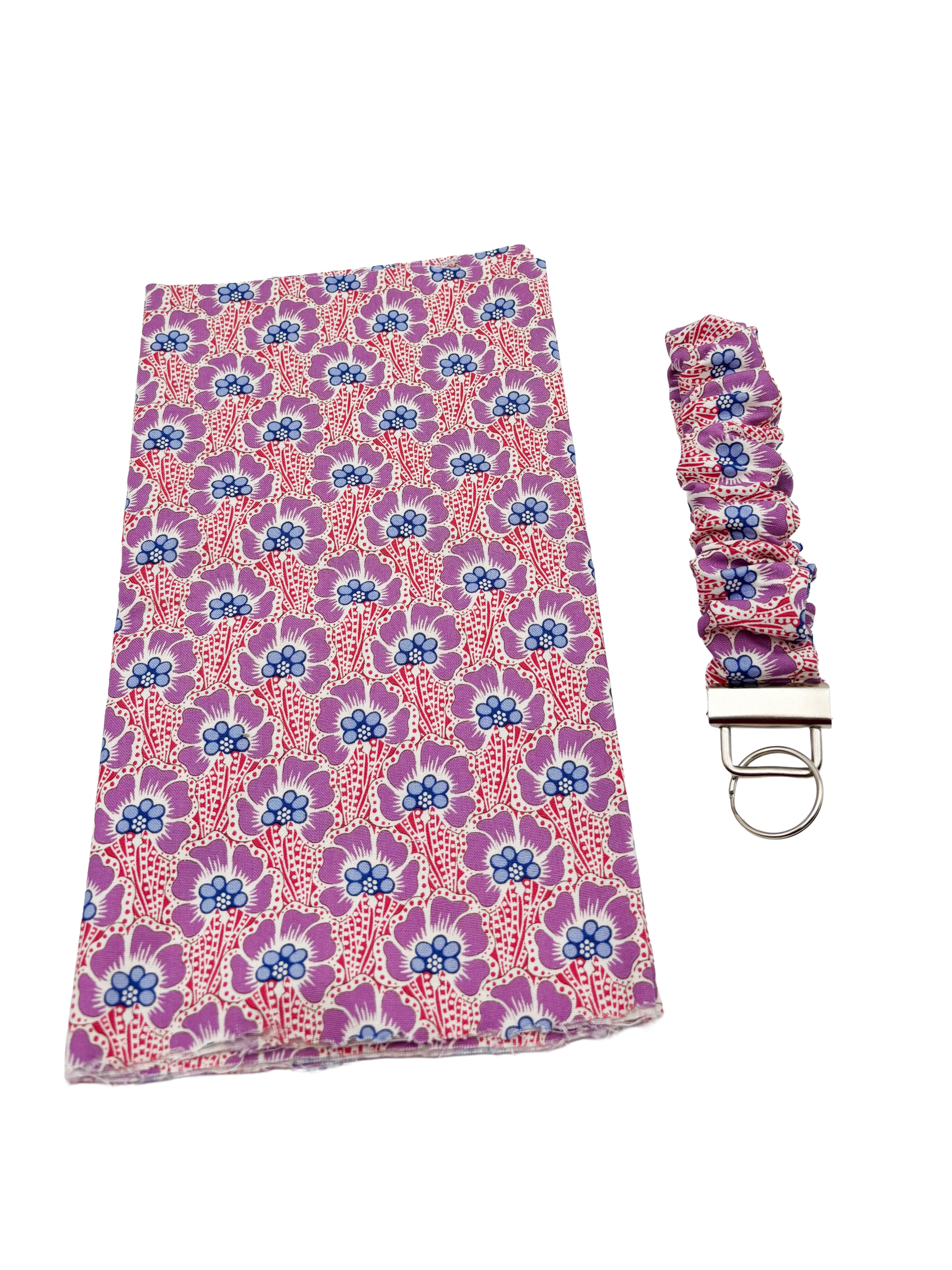 Cotton scrunchie keyring wristlet