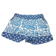 Indigo paisley pyjama shorts