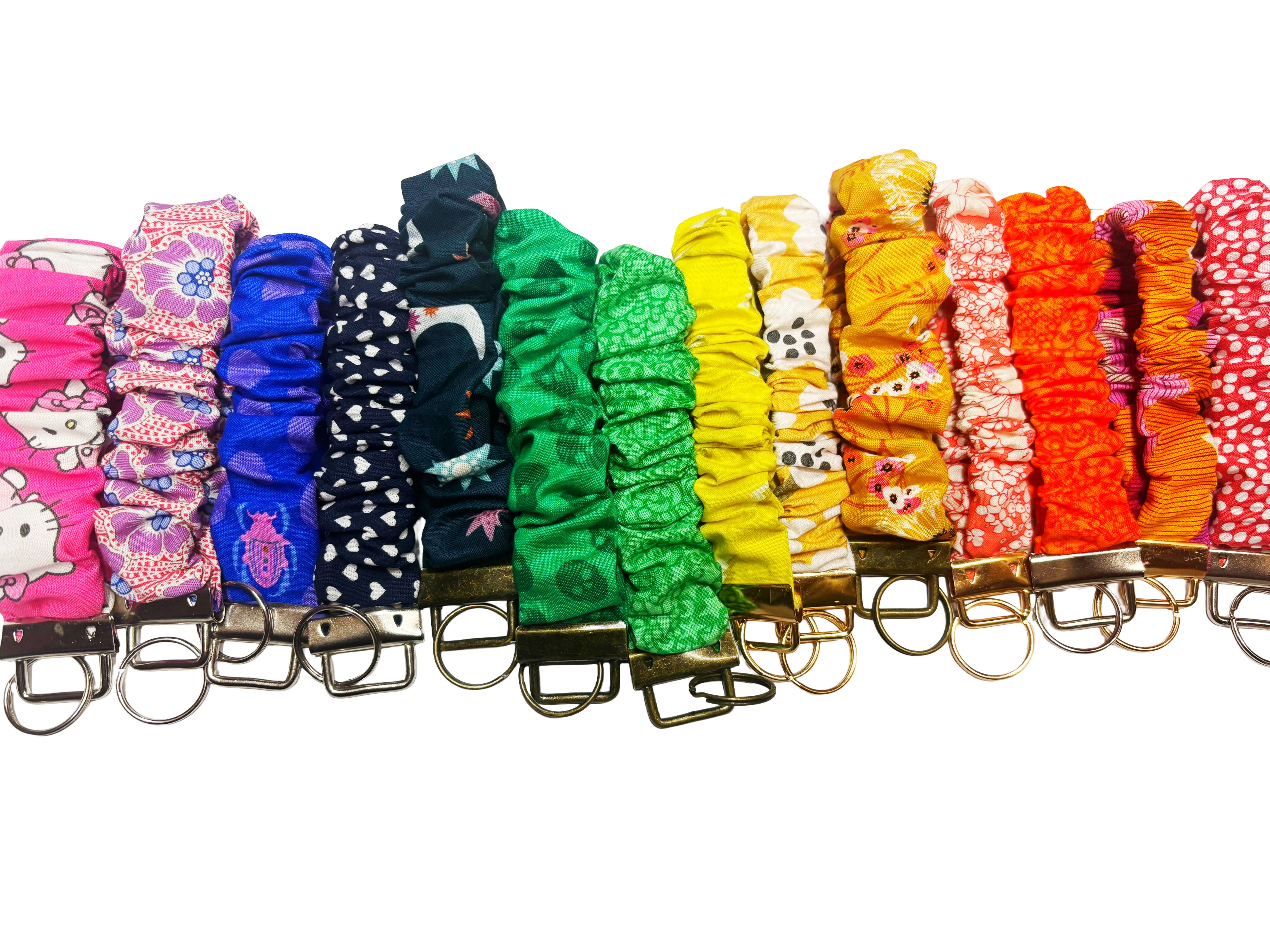 Cotton scrunchie keyring wristlet