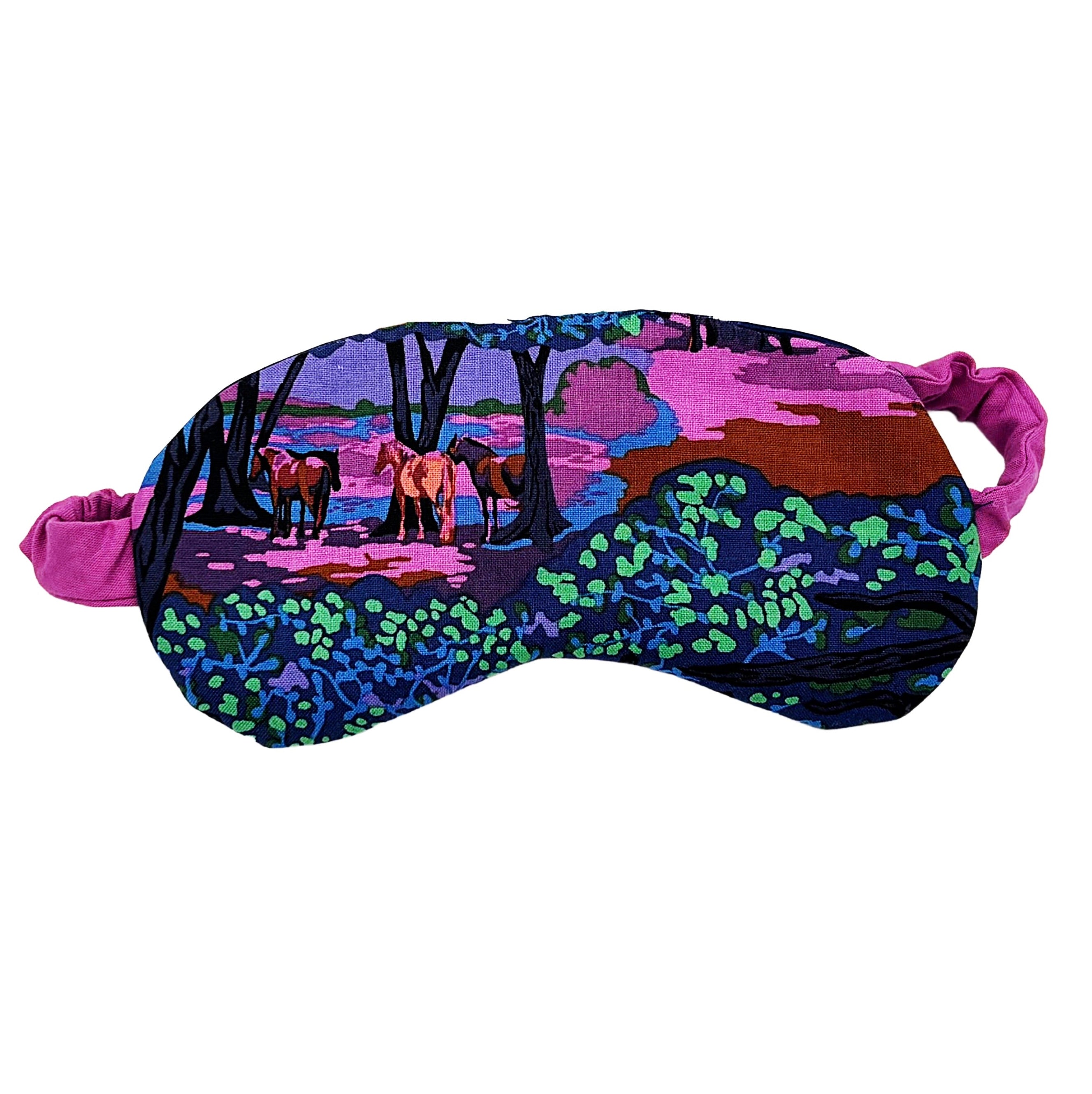 Handmade Lavender Sleep Mask | New Forest Pony Horse Print