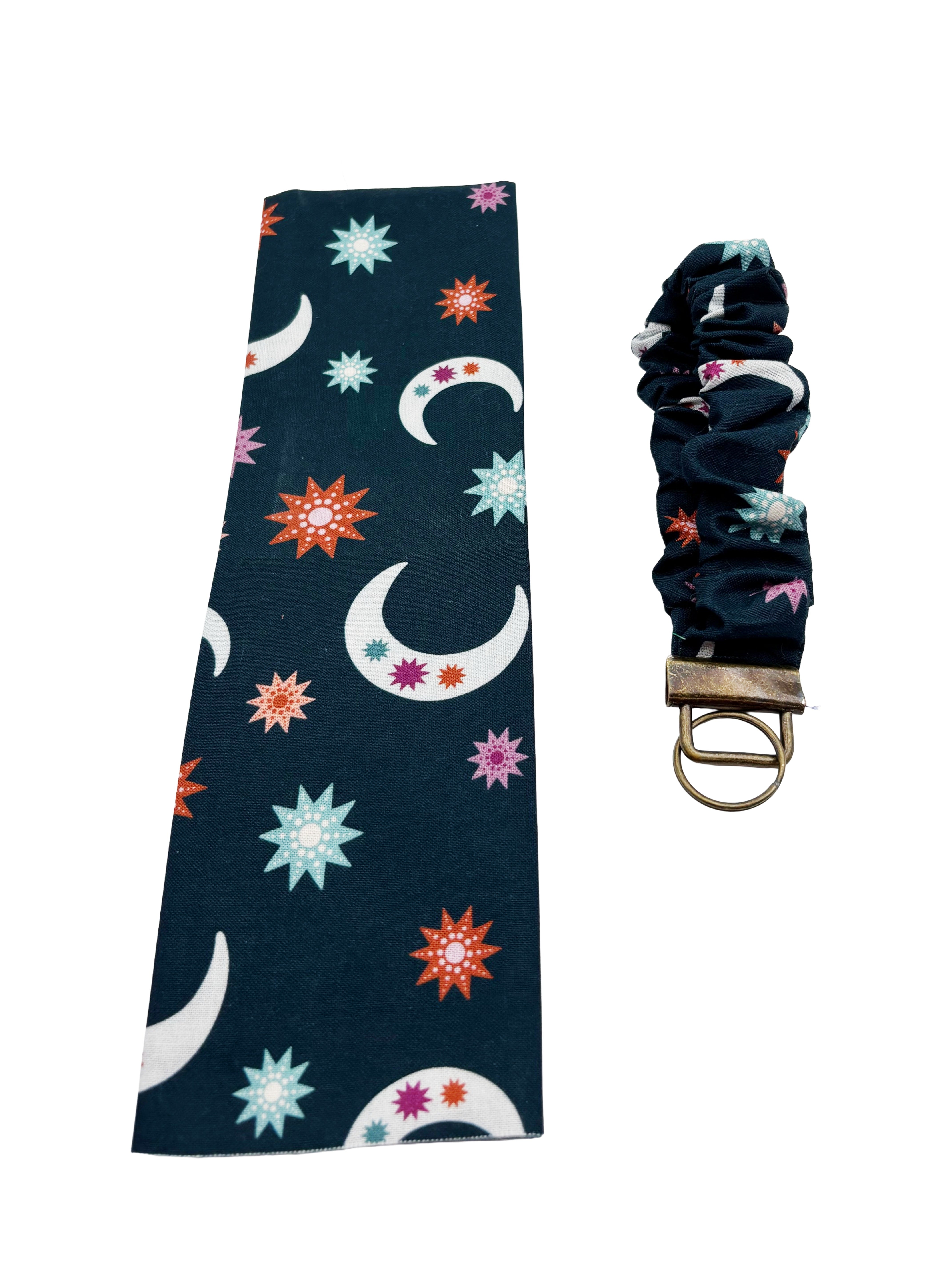 Cotton scrunchie keyring wristlet