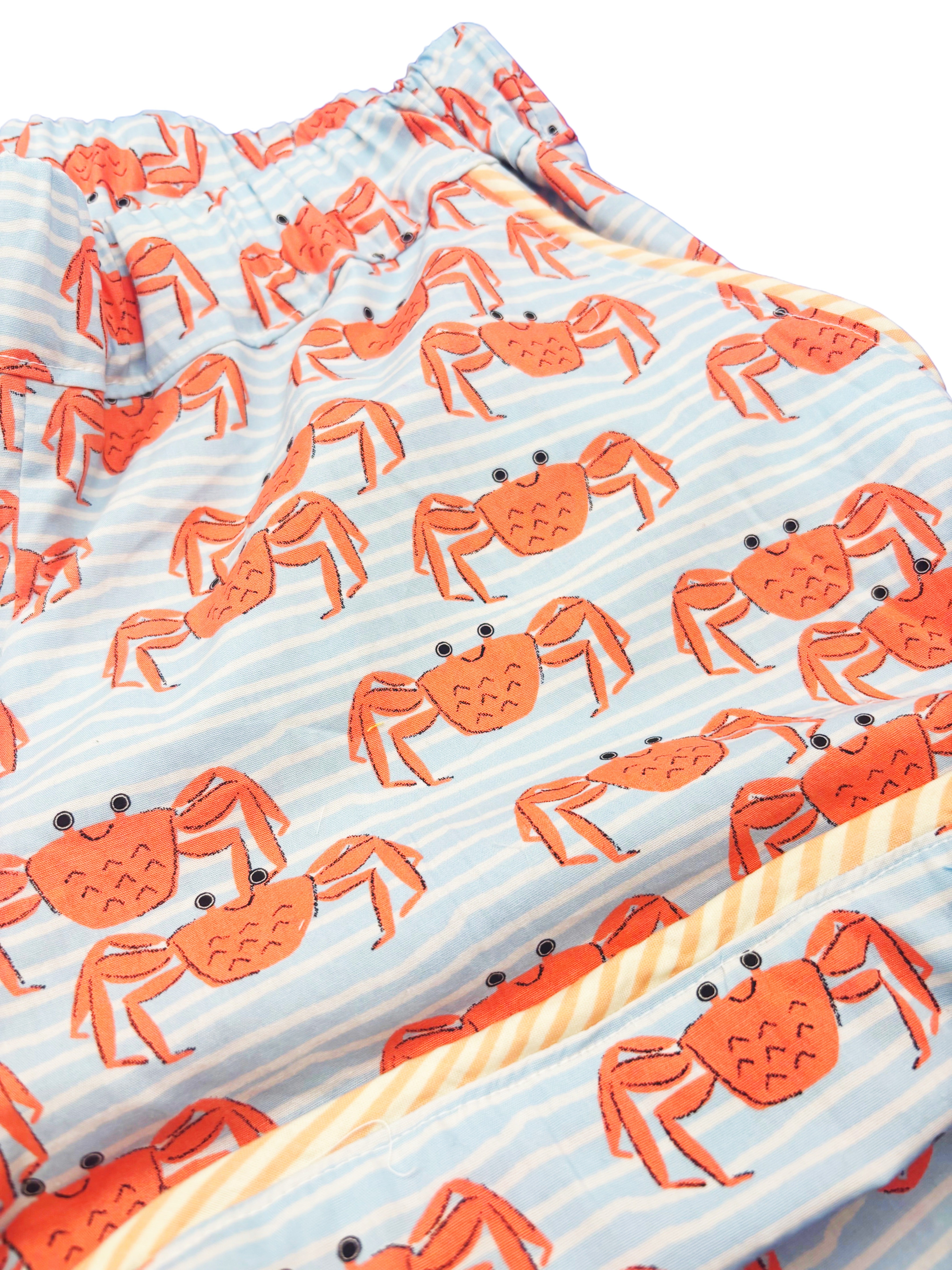 Crab Print Cotton Pyjama Shorts