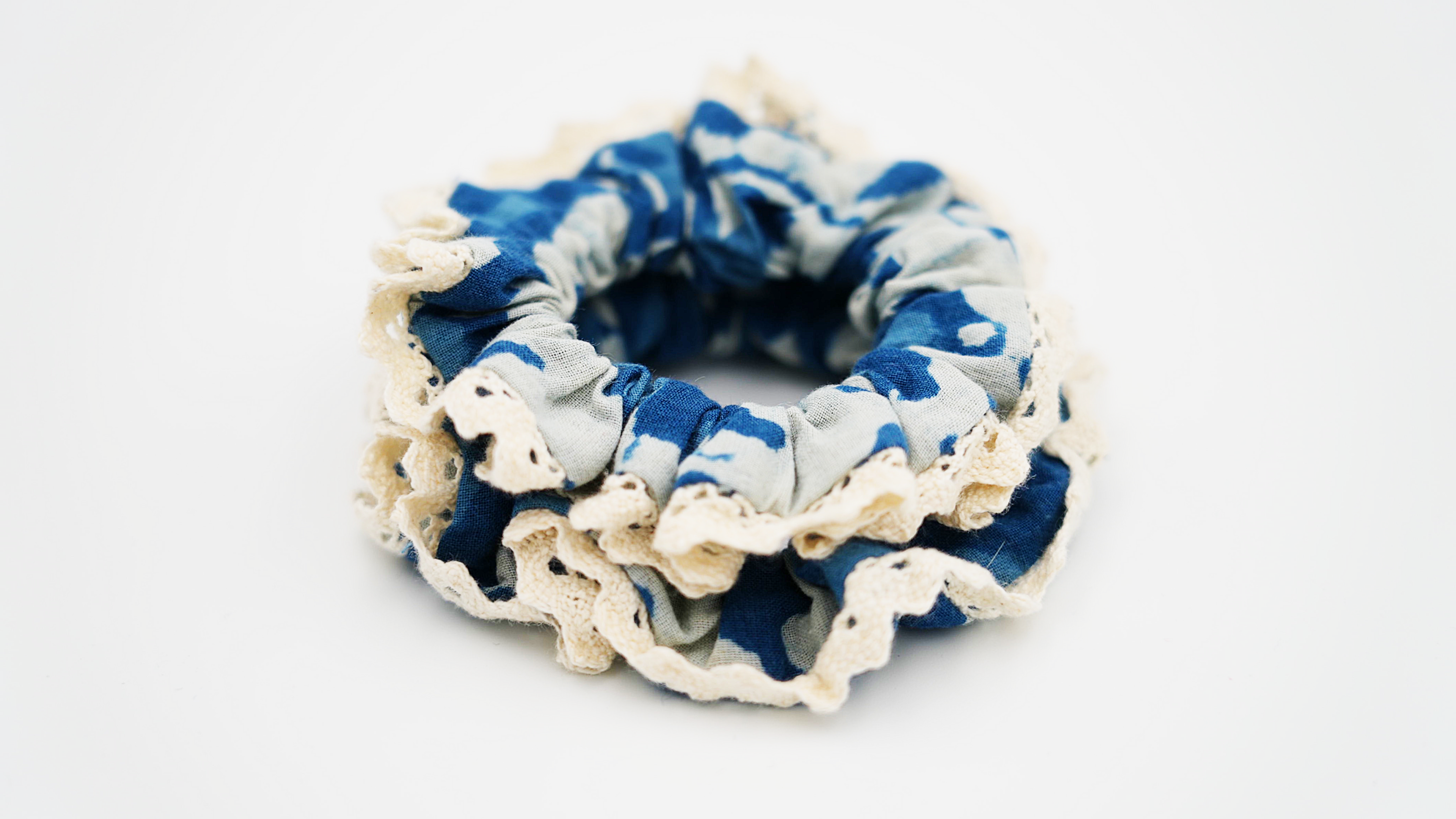 Set of 2 Indigo Hair Scrunchies
