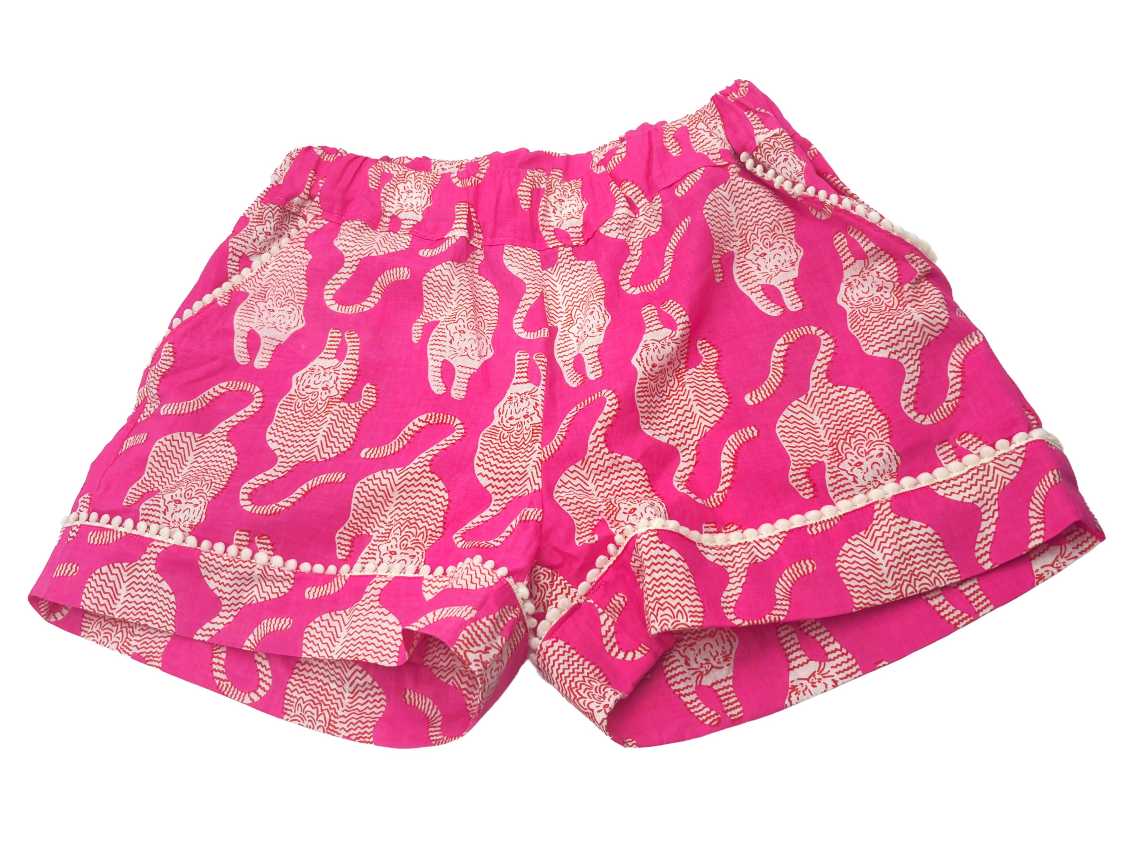Hot pink Tiger Pyjama Shorts
