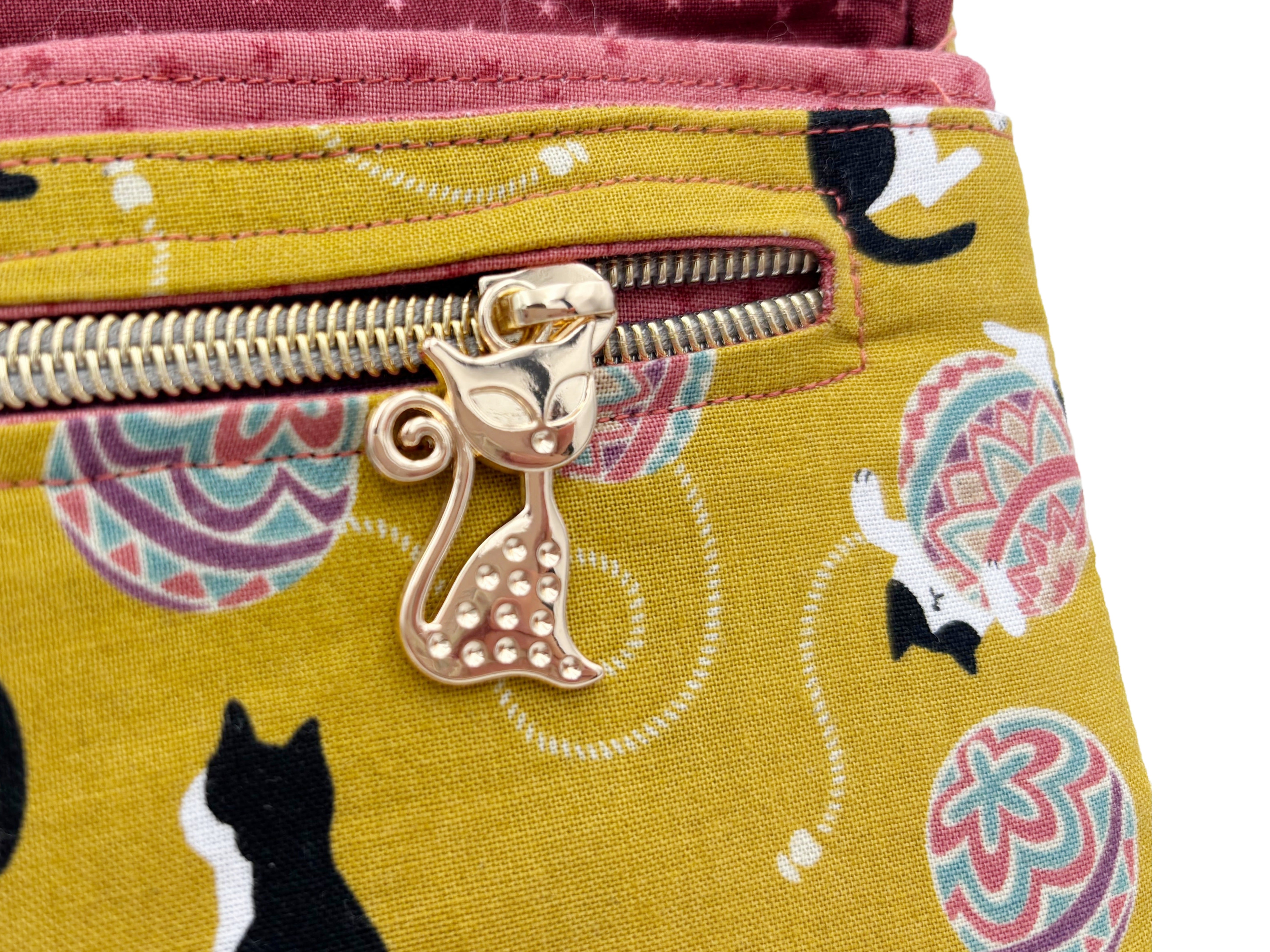 Black and white cat coin purse wallet