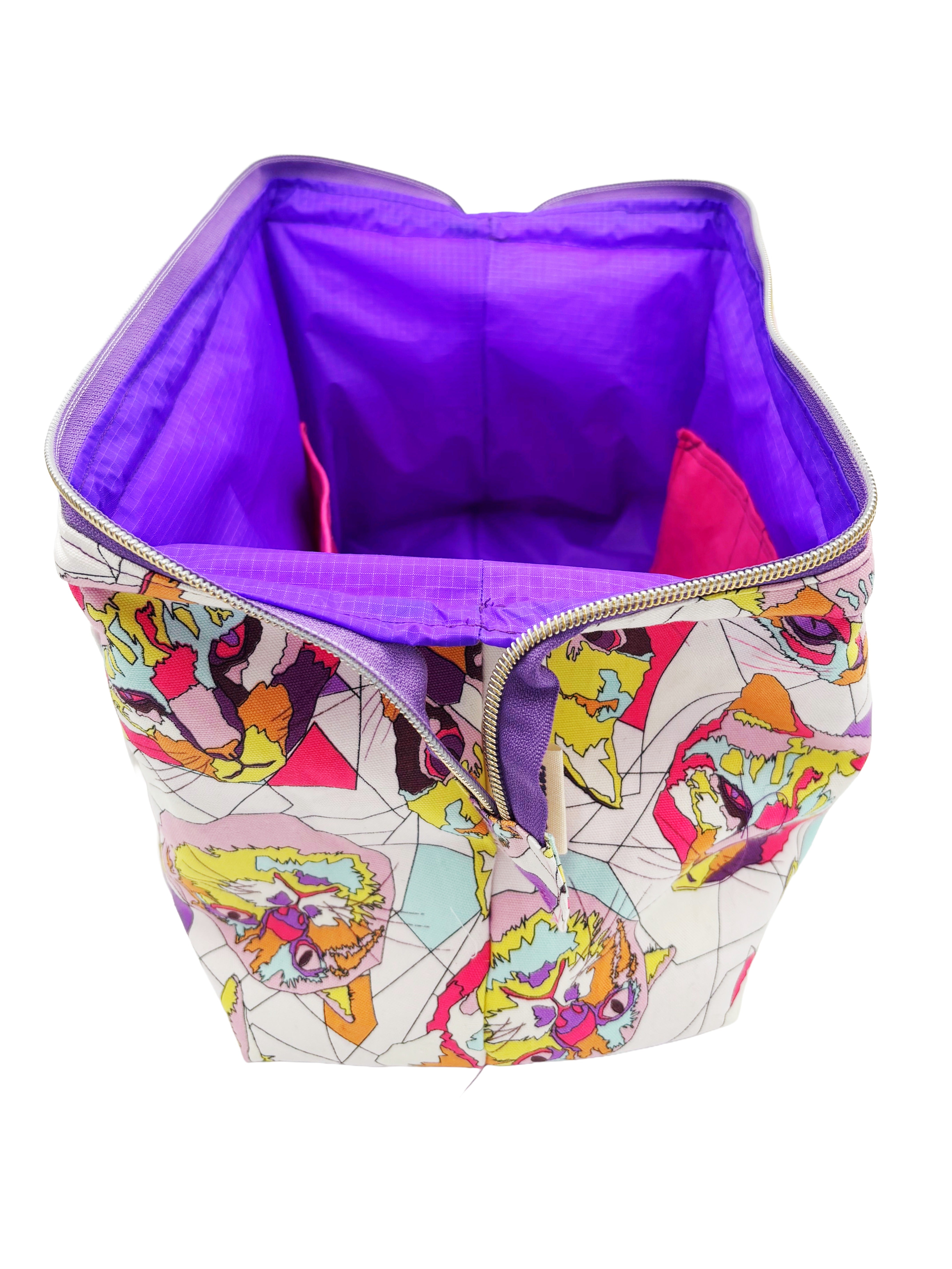 Cats Not Twats – Large Pop Art Cat Wash Bag