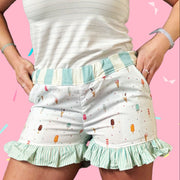 Ice Cream Sundae Ruffle Shorts