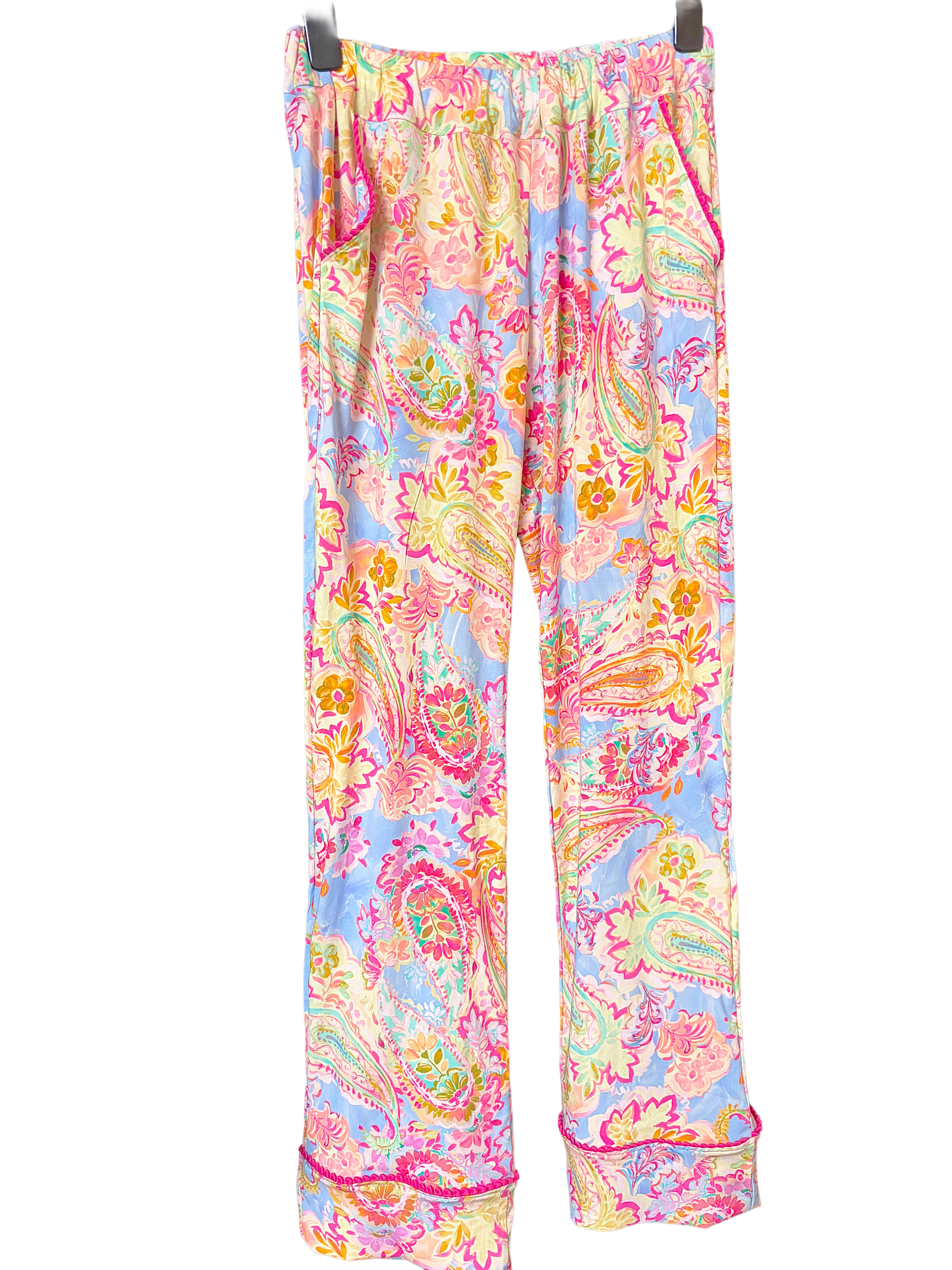 Paisley Pastel Viscose Pyjama Trousers