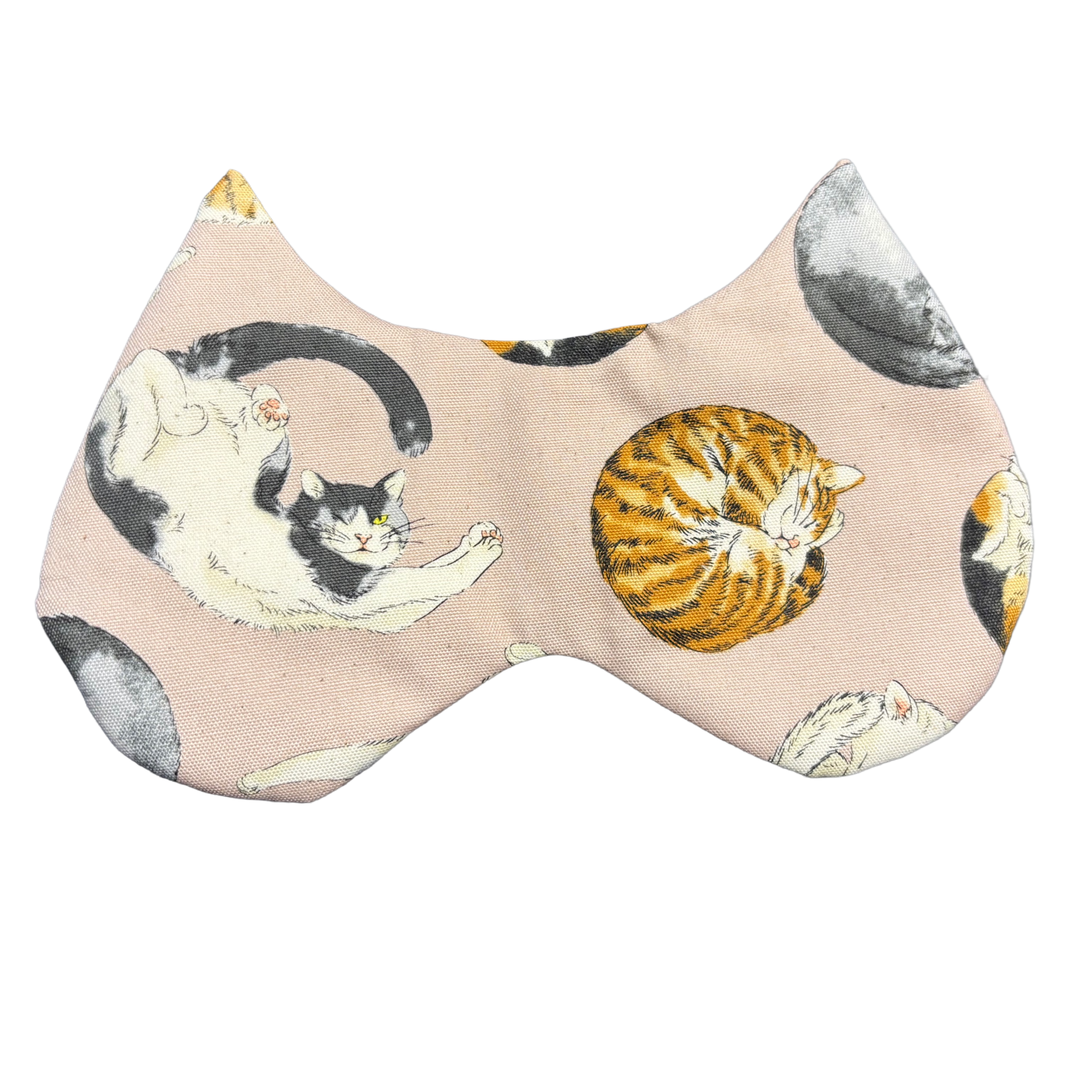Handmade curled up cat eared Eye Mask