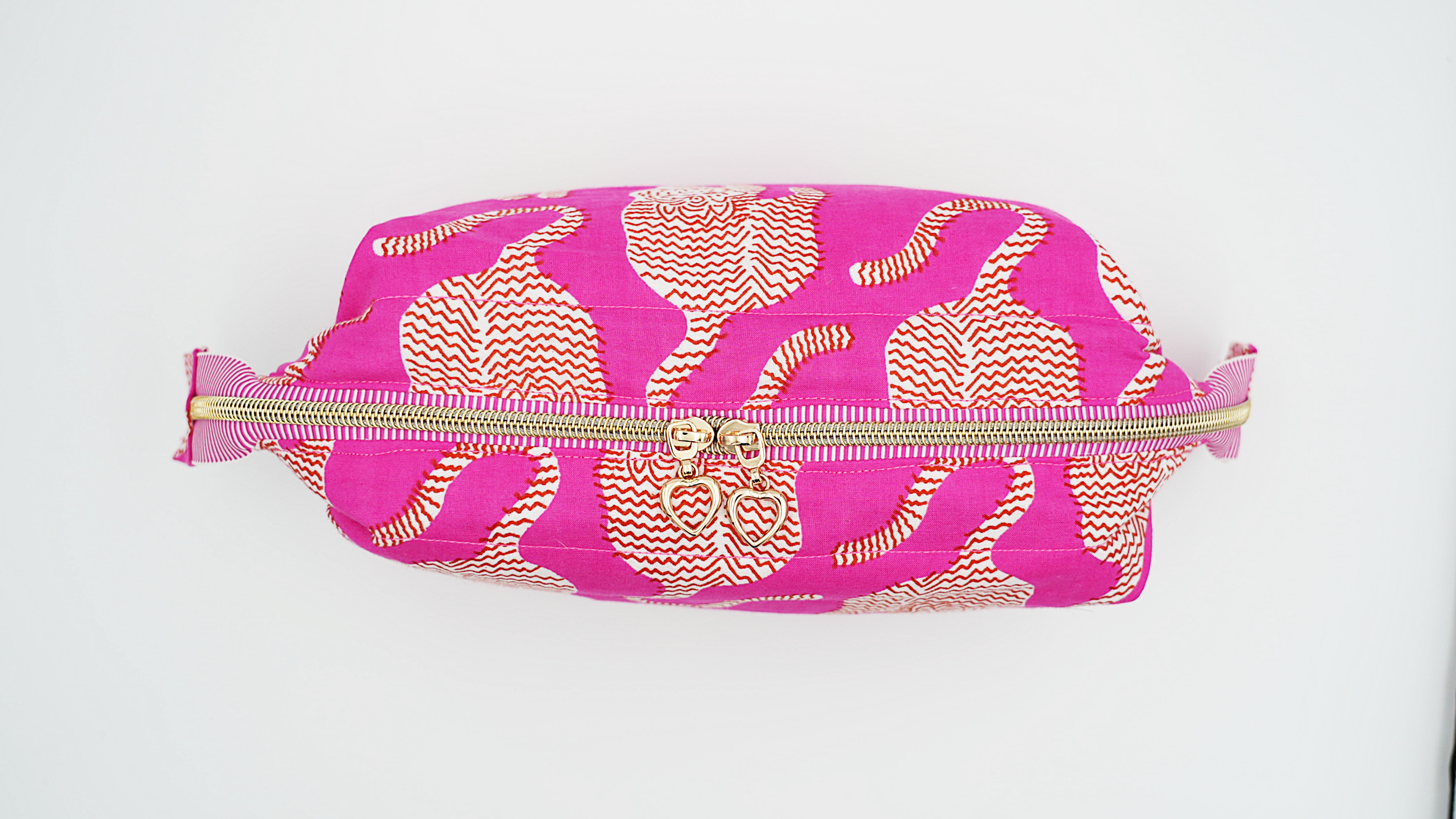 Compact Tiger Wash Bag – Hot Pink Toiletry Bag