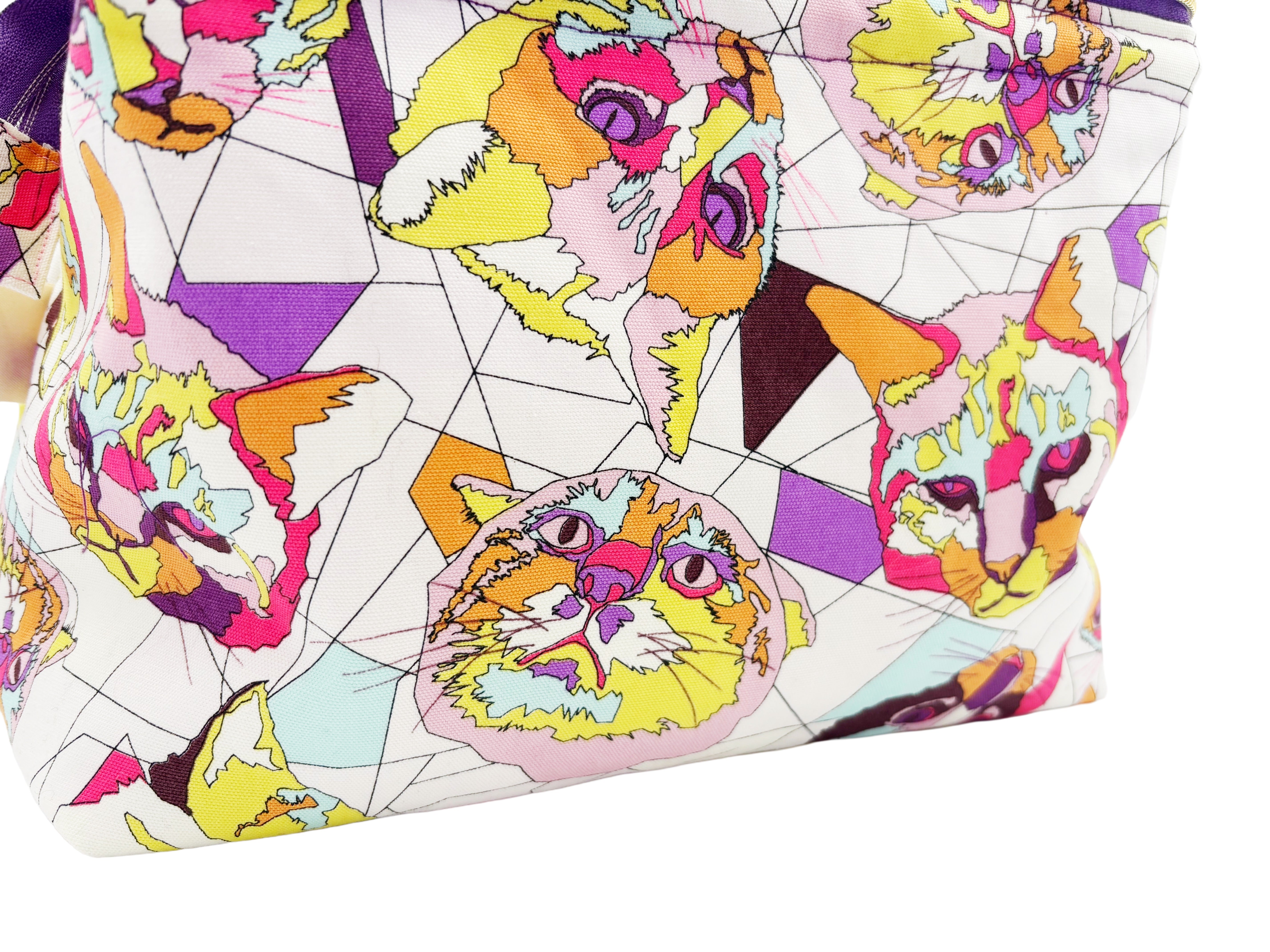 Cats Not Twats – Large Pop Art Cat Wash Bag