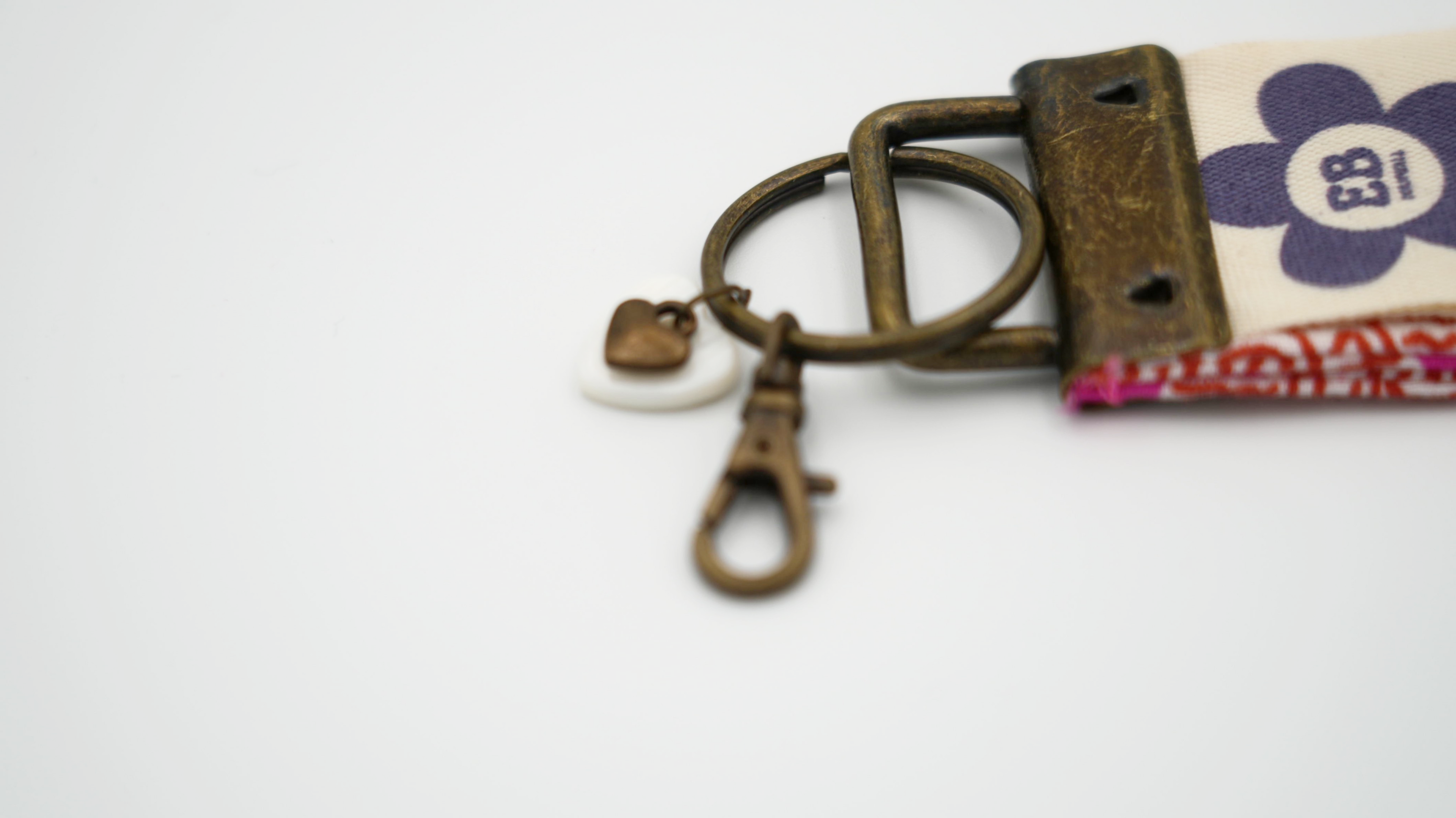 Hot pink Indian Tiger Keychain wristlet