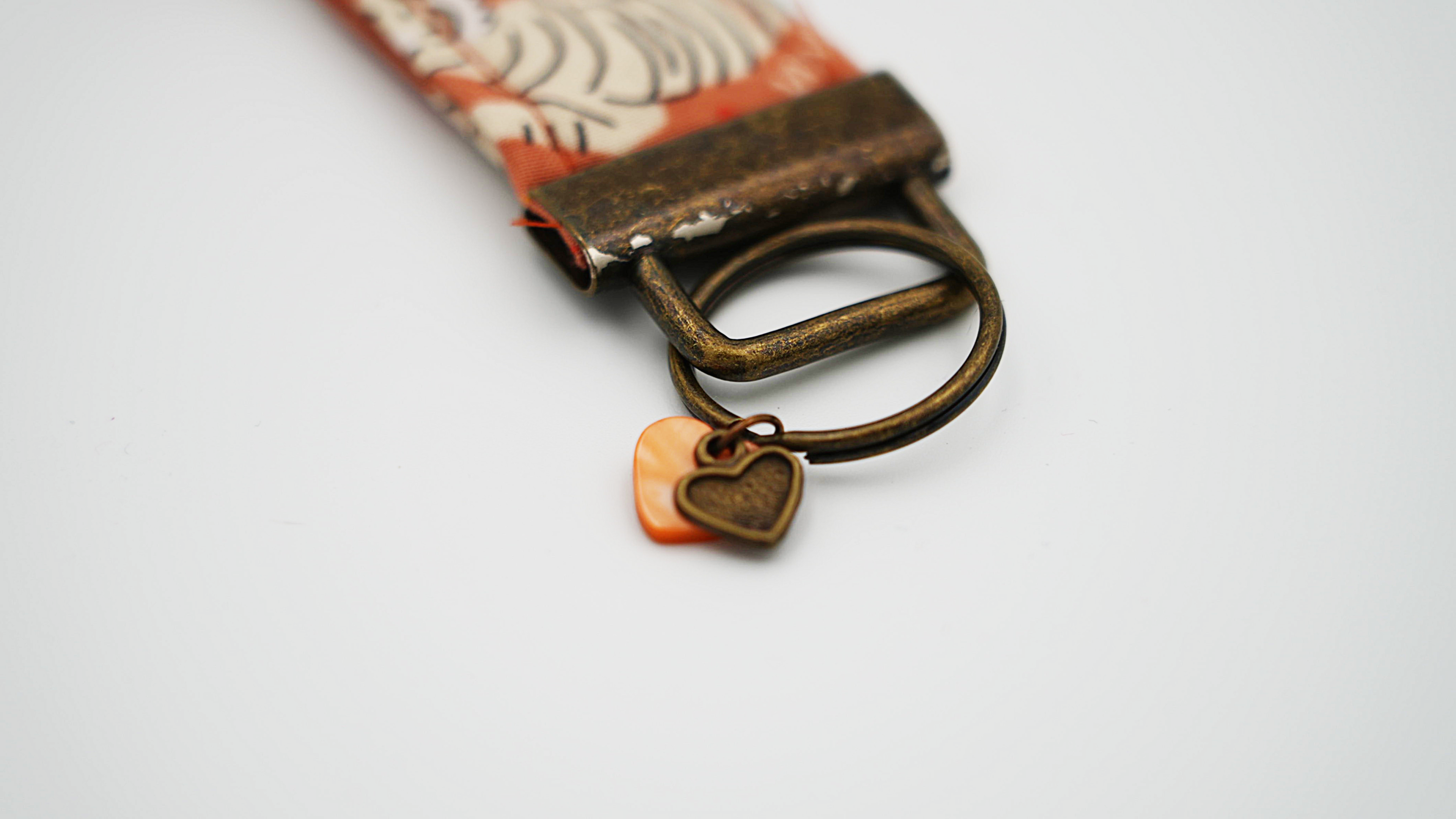 🐯 Cotton Tiger Keyring wristlet