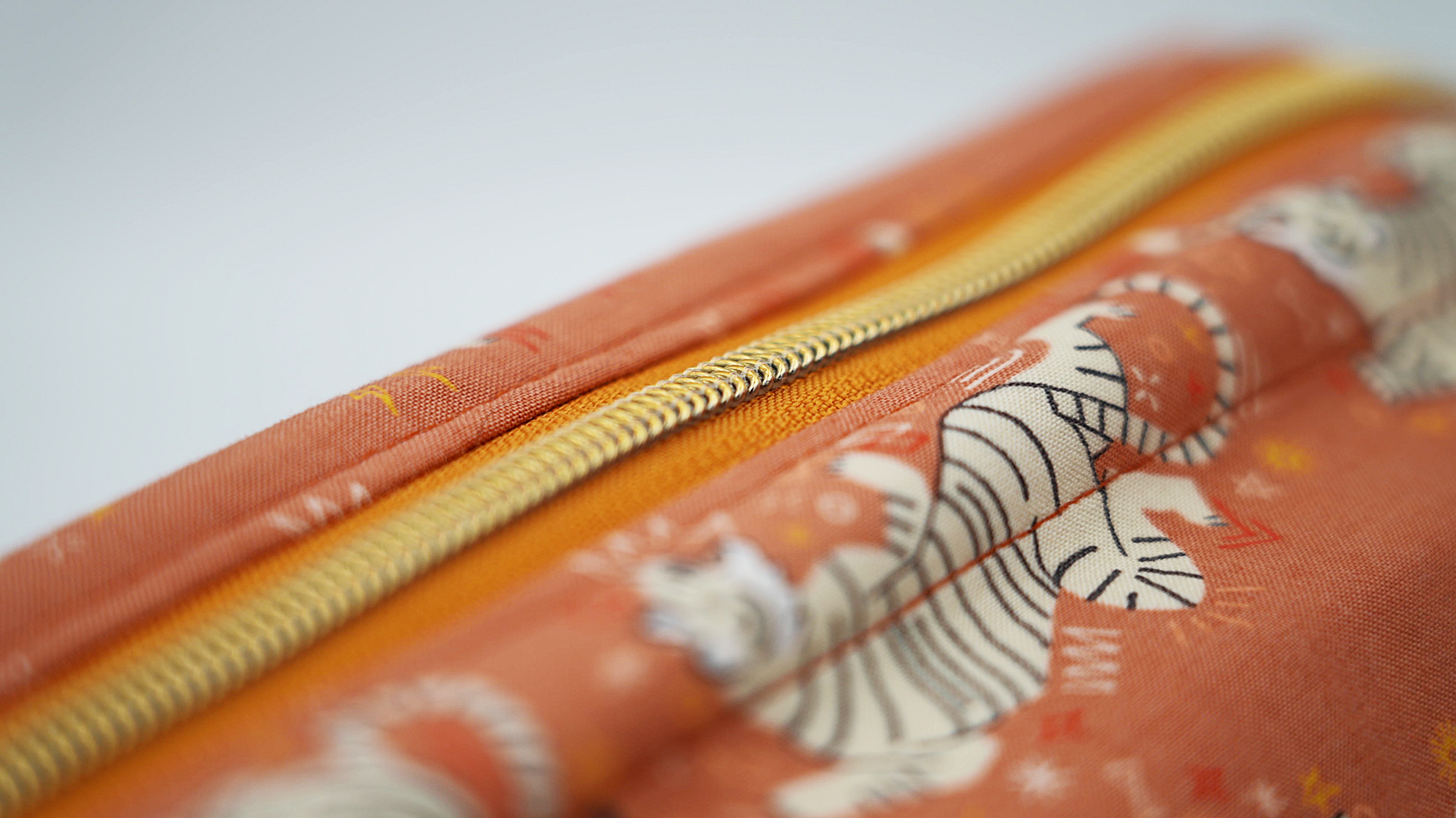 Small Tiger Print Wash Toiletry Bag