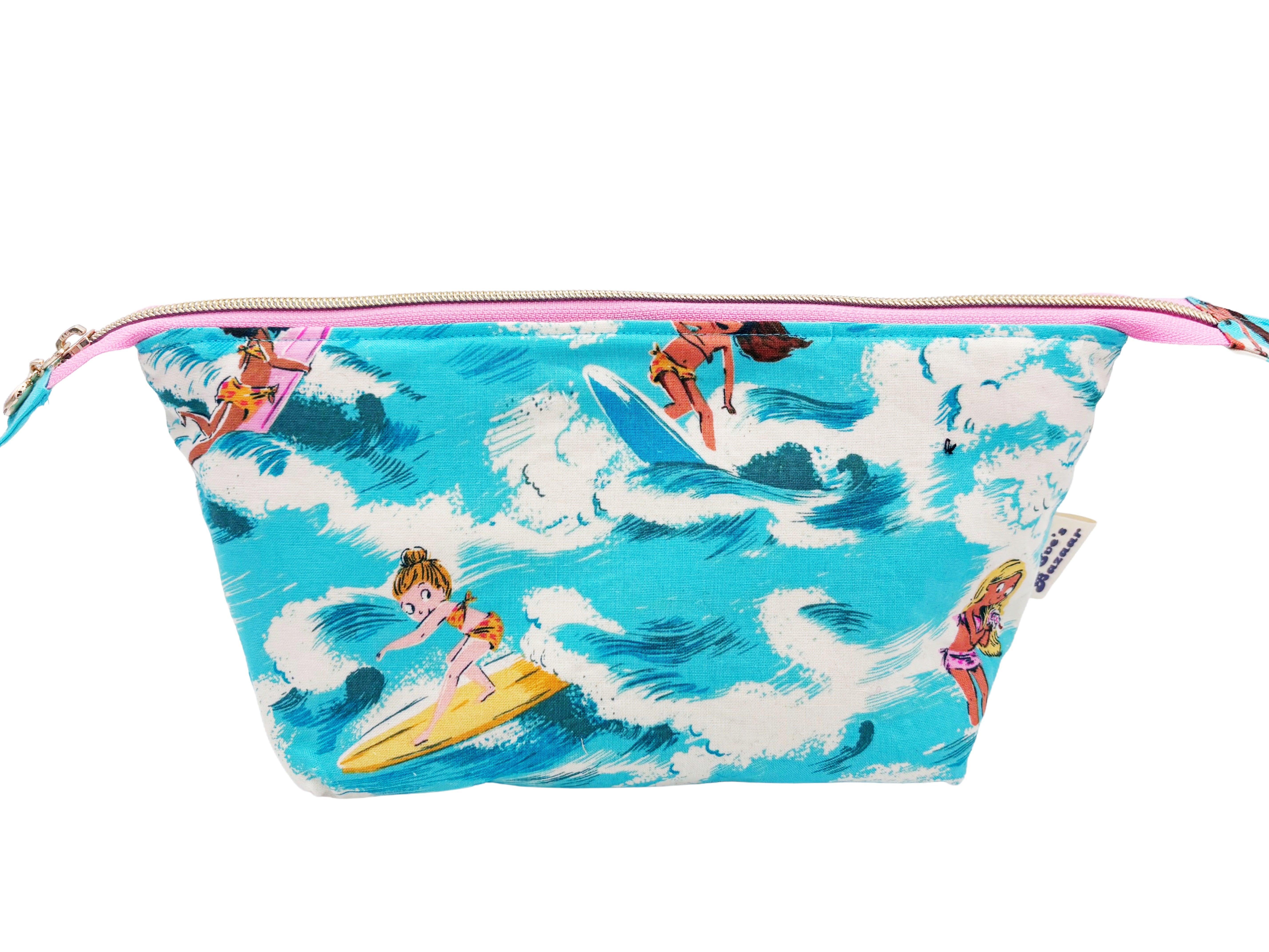 Cornish Surf Girl Wash Bag – Coastal Travel Makeup Pouch