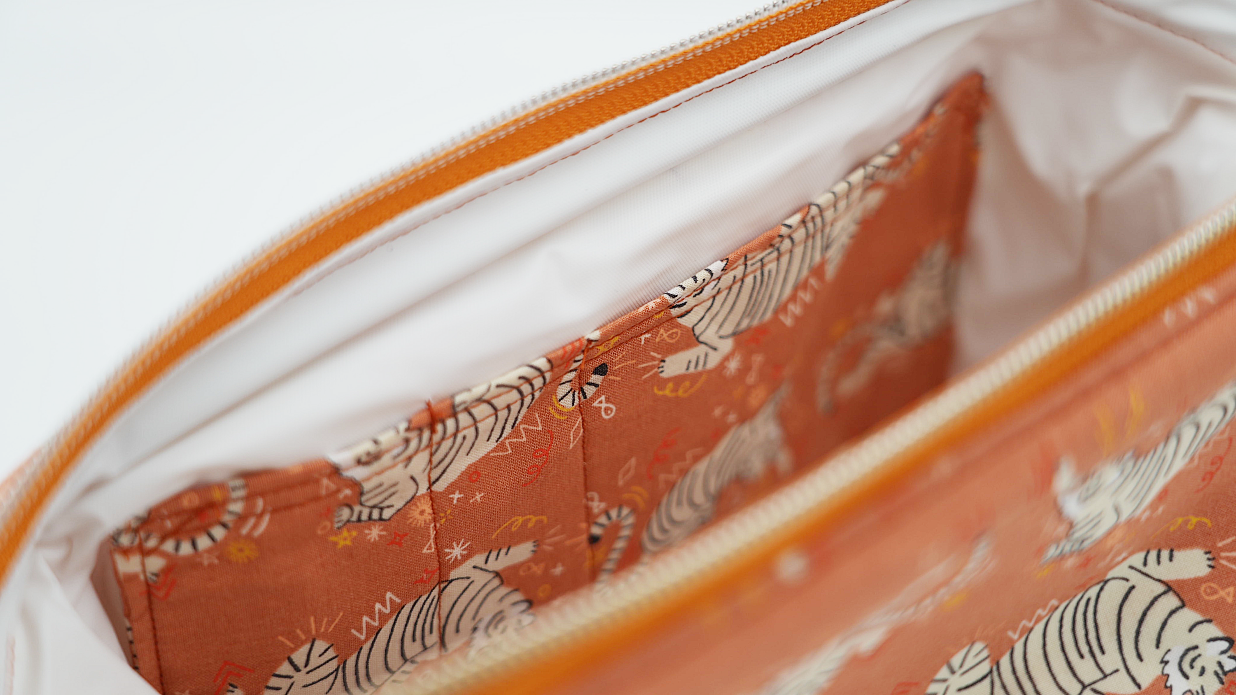 Small Tiger Print Wash Toiletry Bag