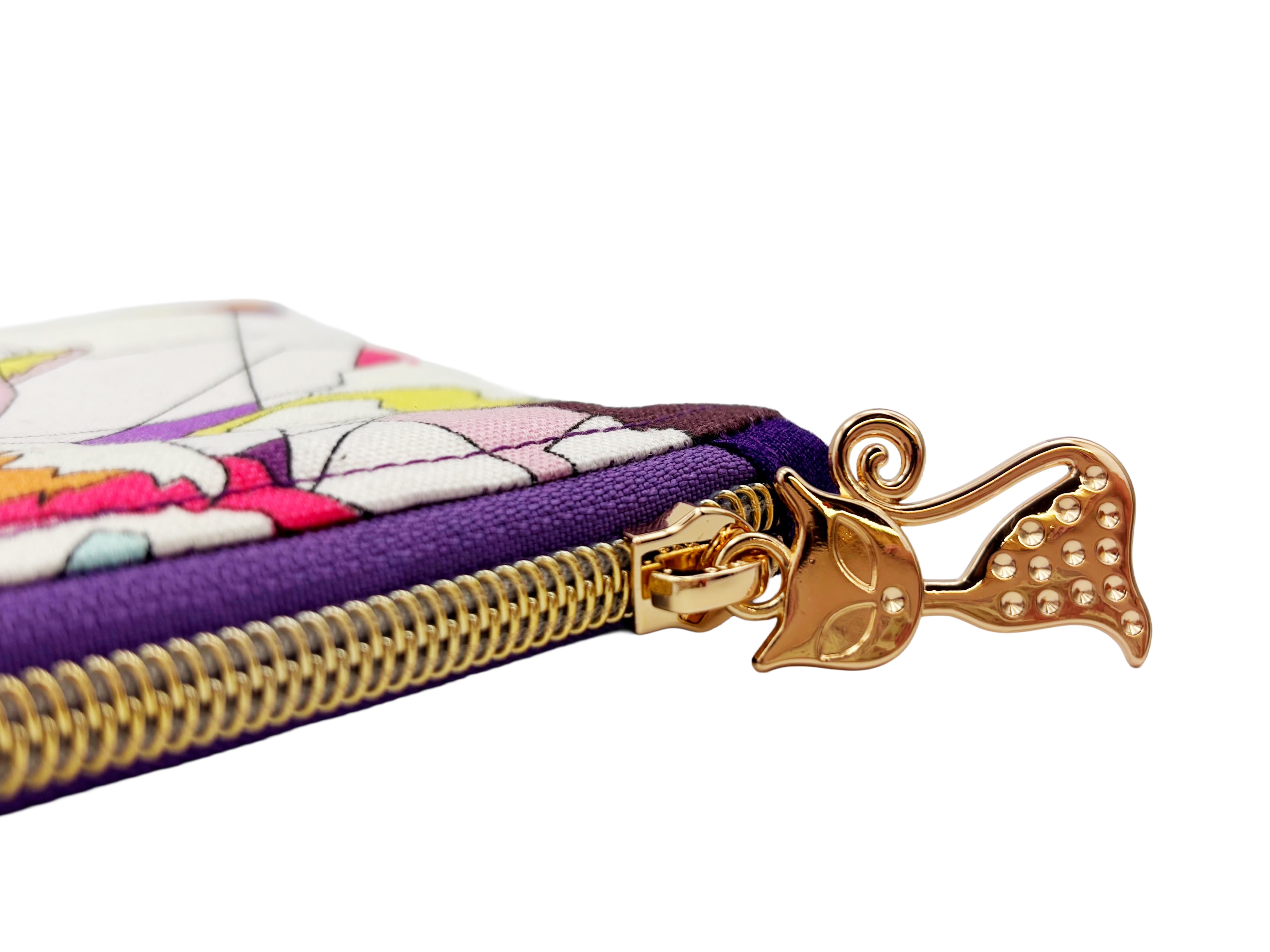 Pop Art Cat Zip Pouch – Small Handmade Pouch