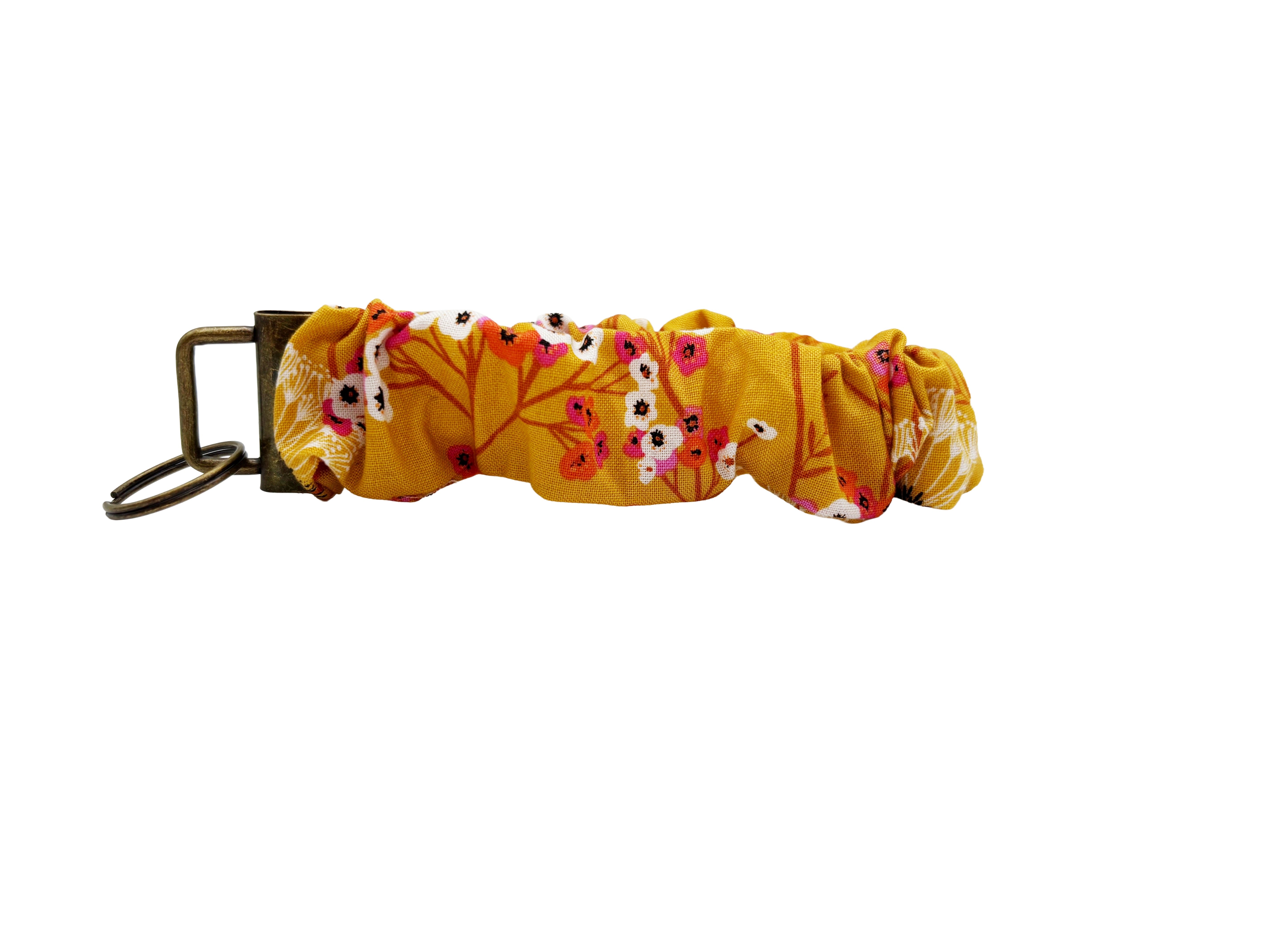 Cotton scrunchie keyring wristlet