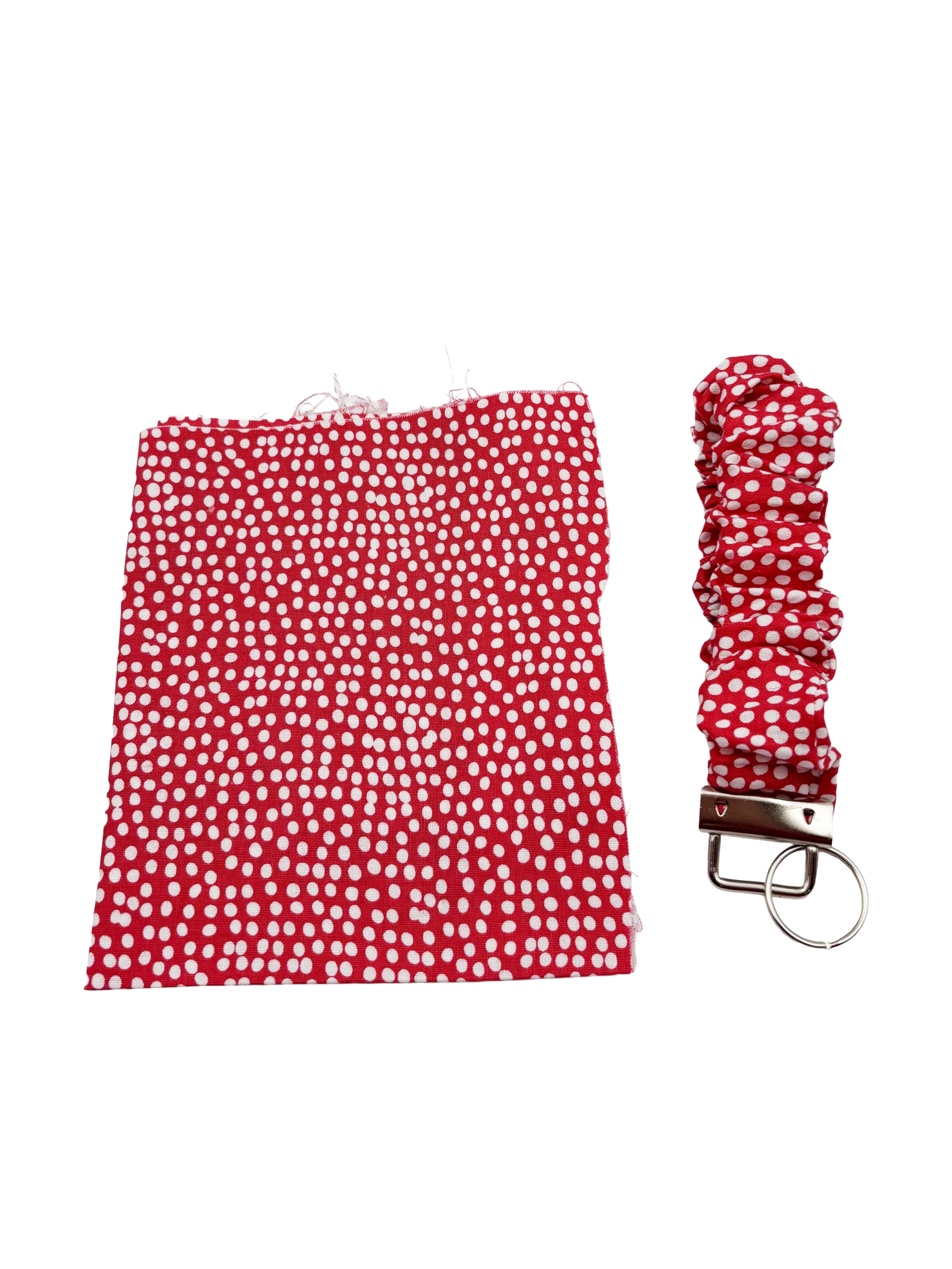 Cotton scrunchie keyring wristlet
