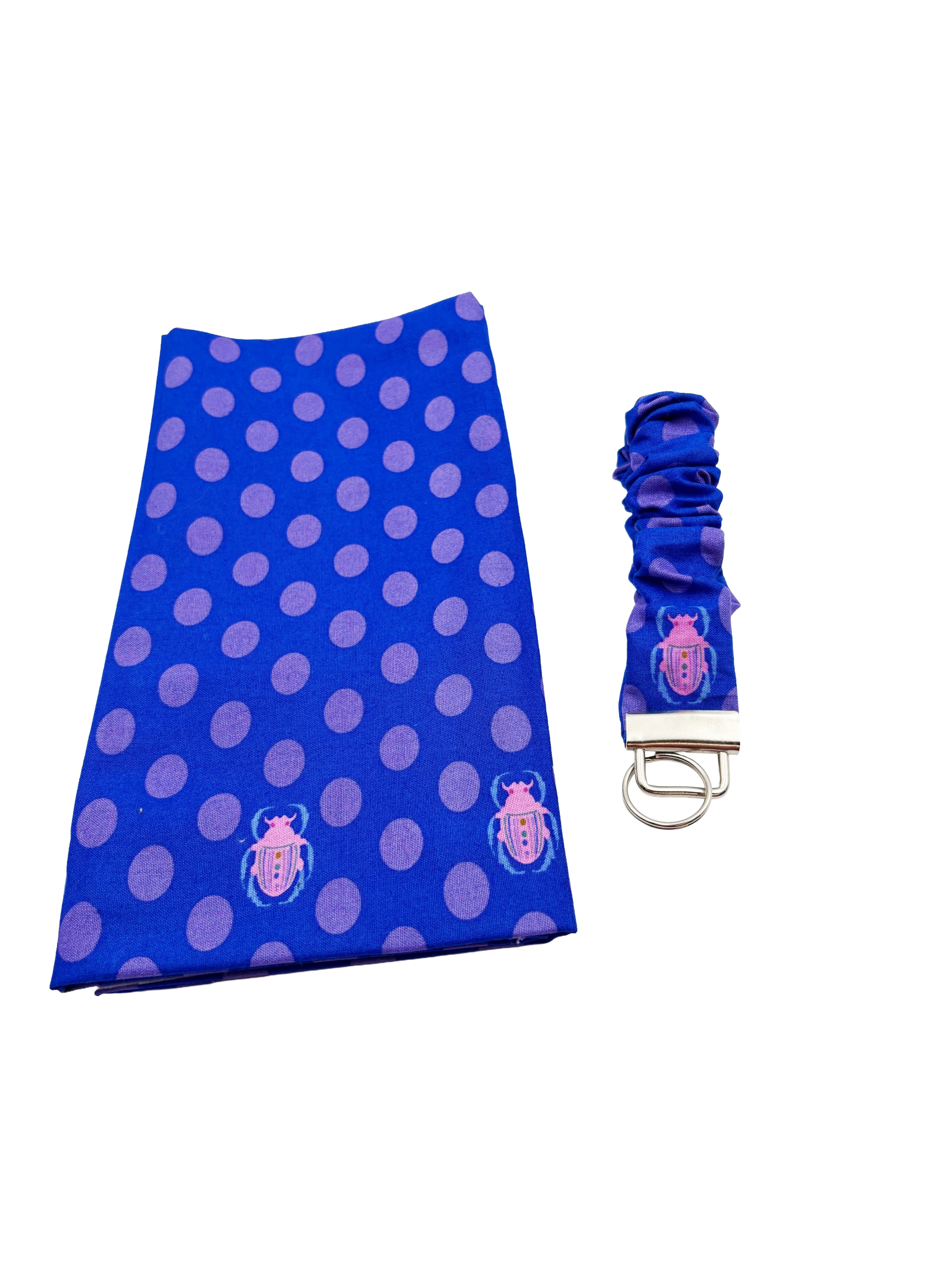 Cotton scrunchie keyring wristlet
