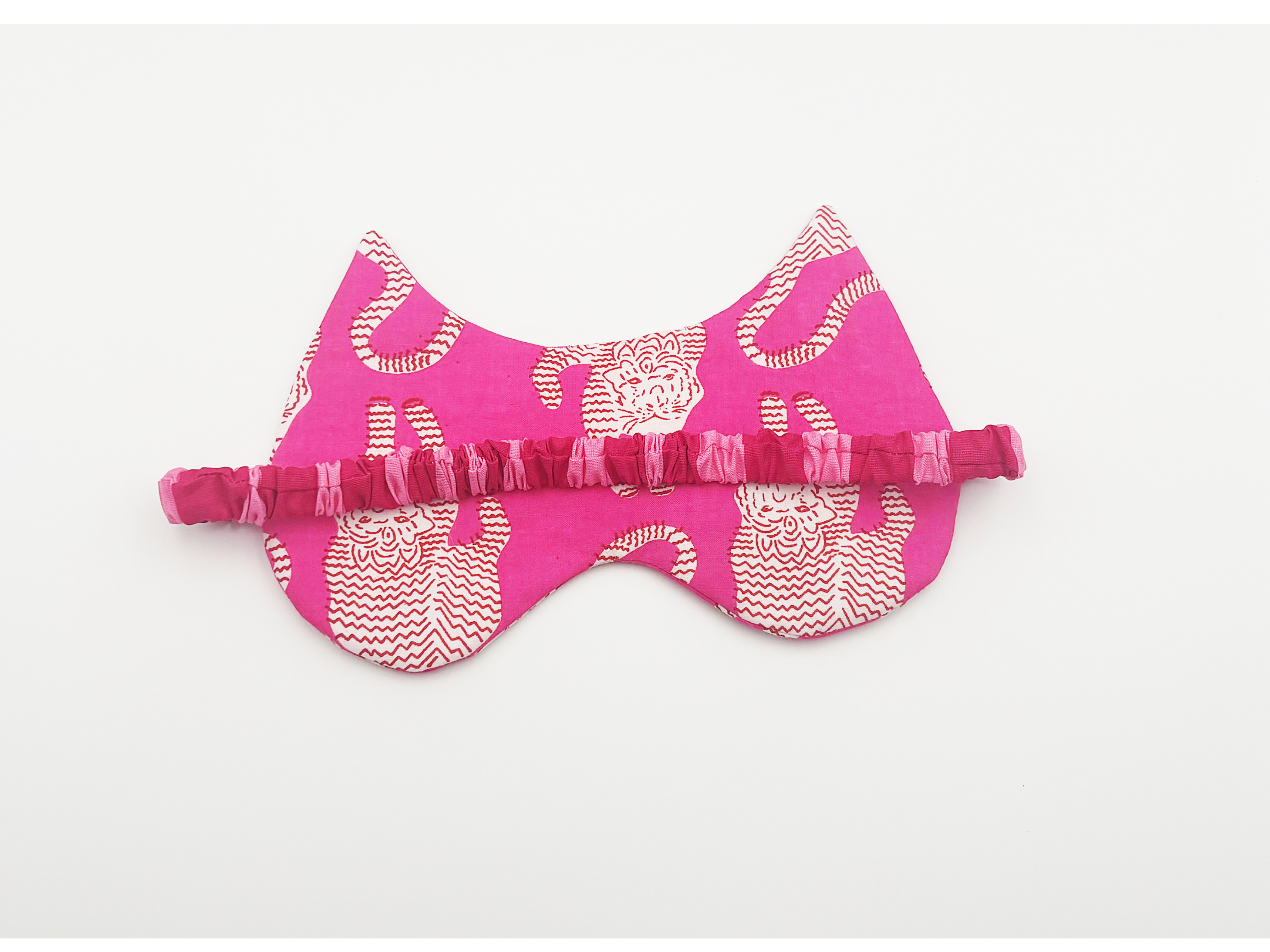 Hot Pink Tiger Print cat eared Eye Mask