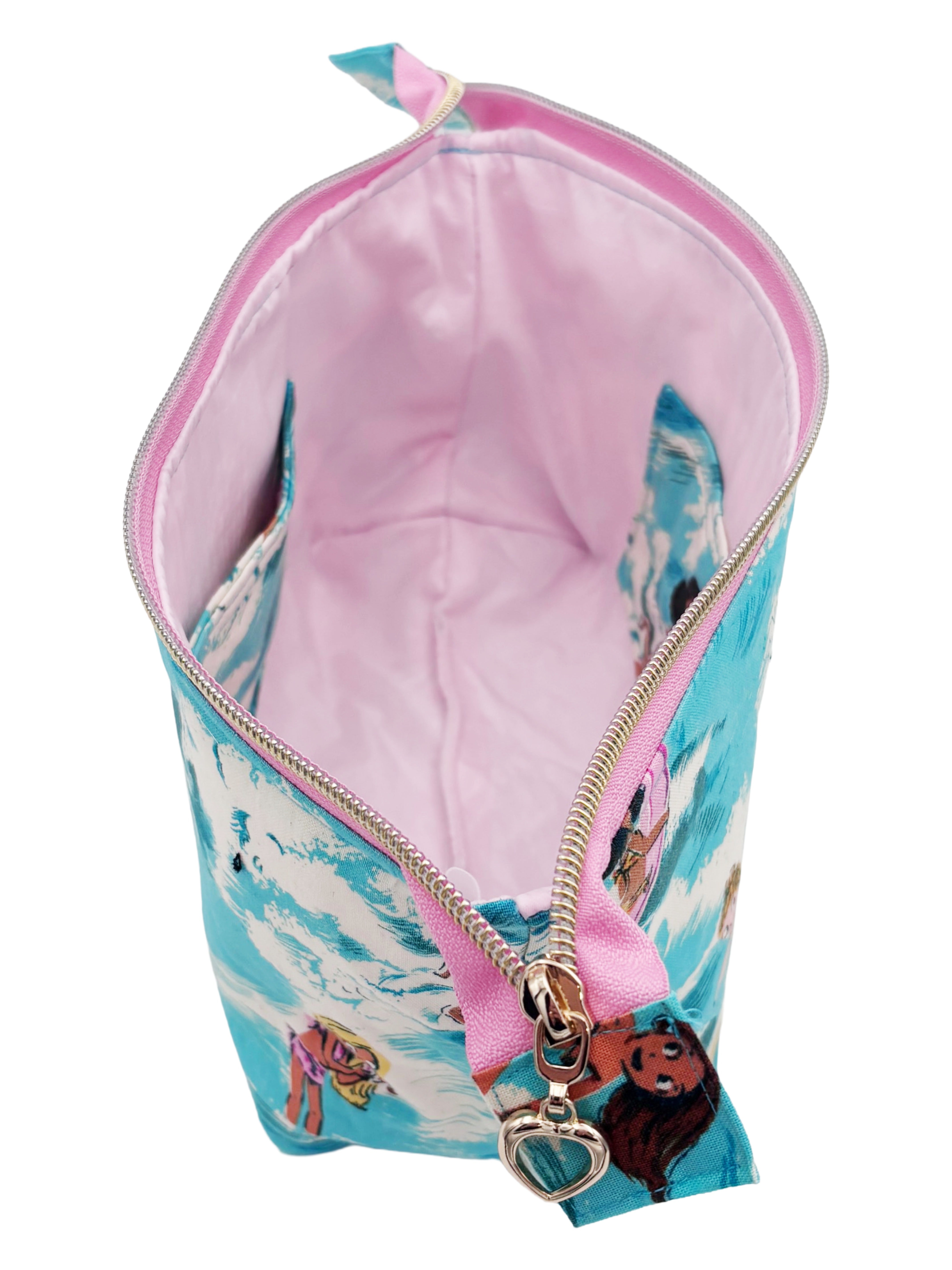 Cornish Surf Girl Wash Bag – Coastal Travel Makeup Pouch