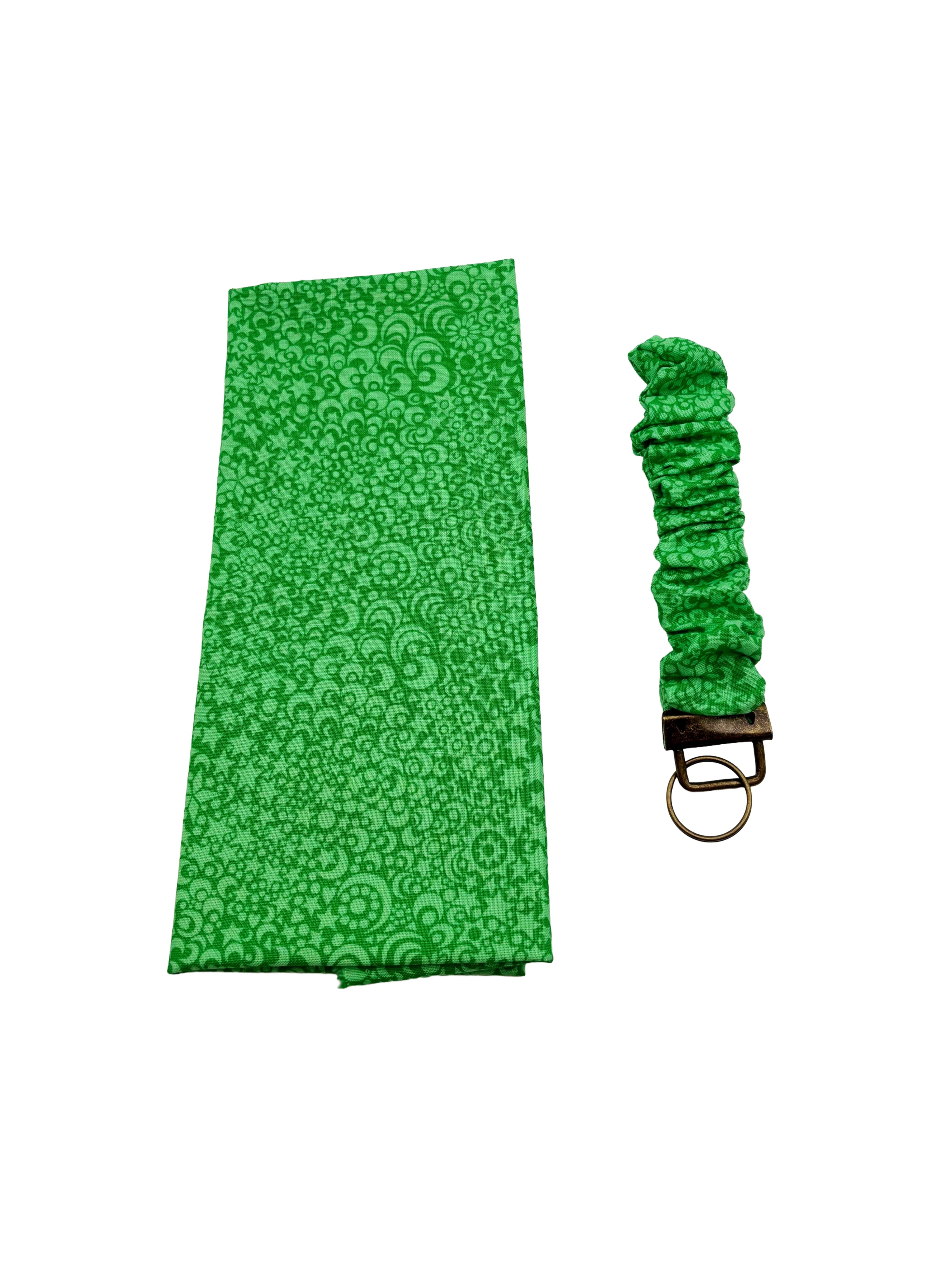 Cotton scrunchie keyring wristlet