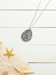 Handmade Fine Silver Sea Life Pendant 925 chain