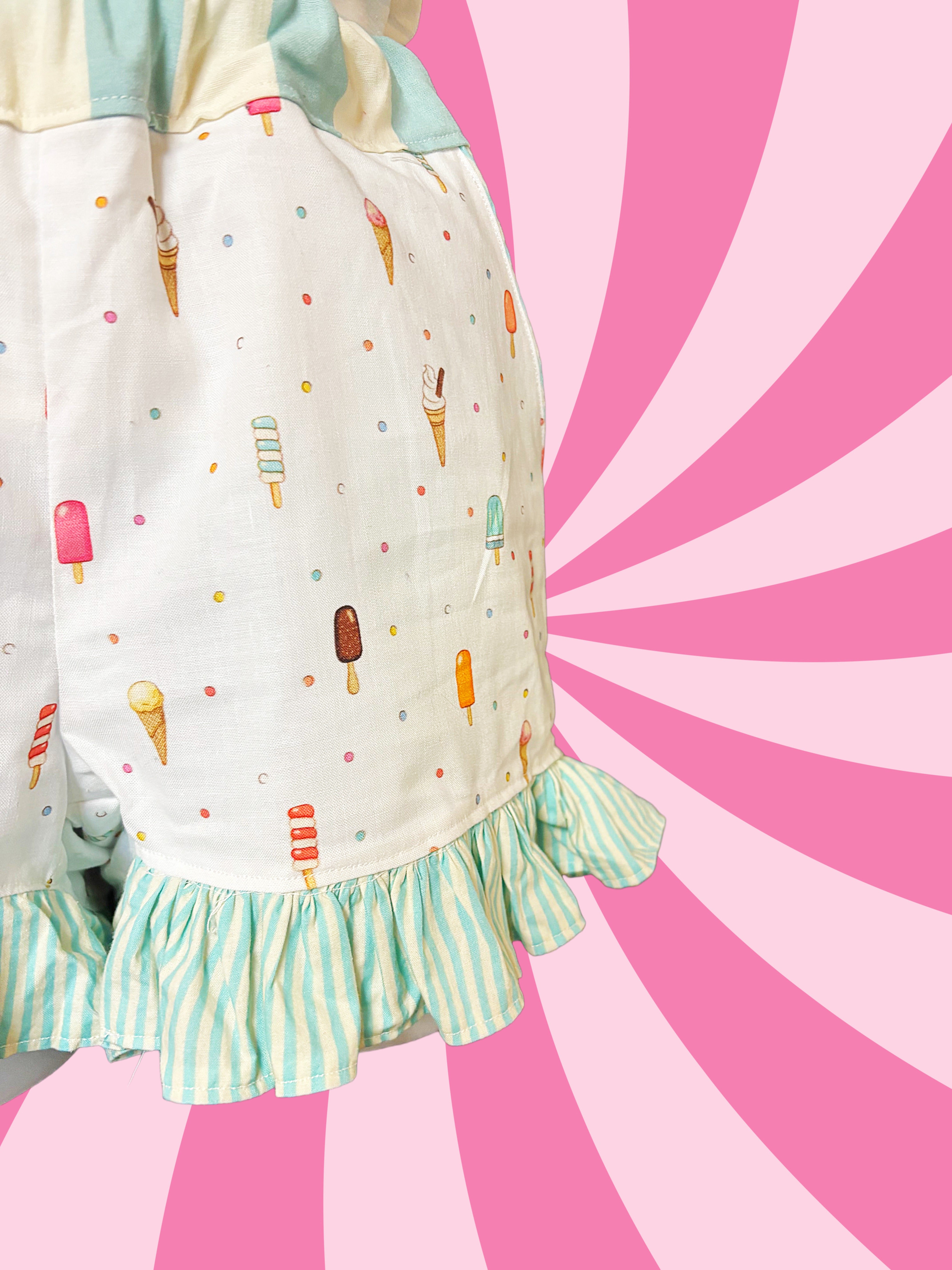 Ice Cream Sundae Ruffle Shorts