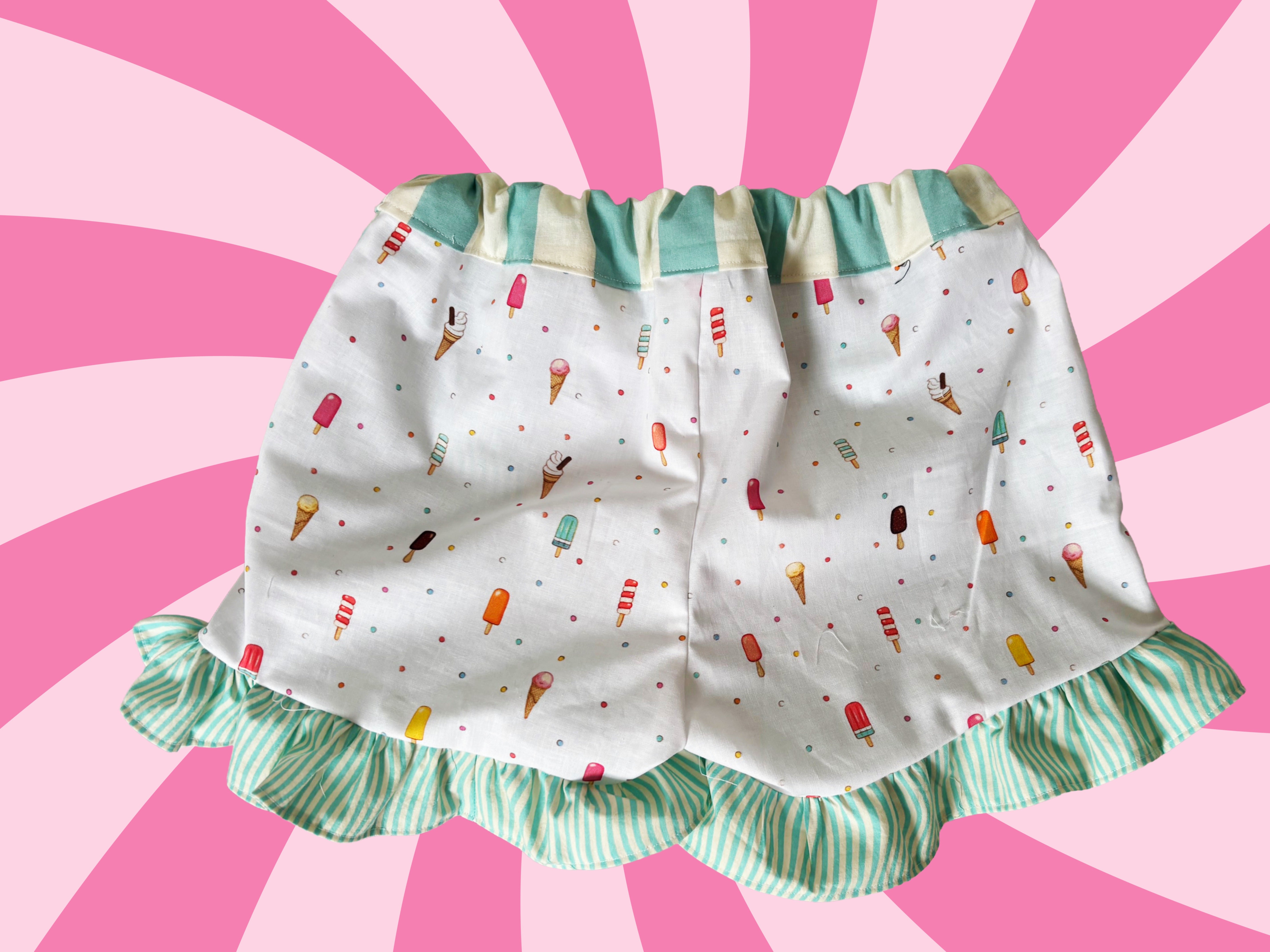 Ice Cream Sundae Ruffle Shorts