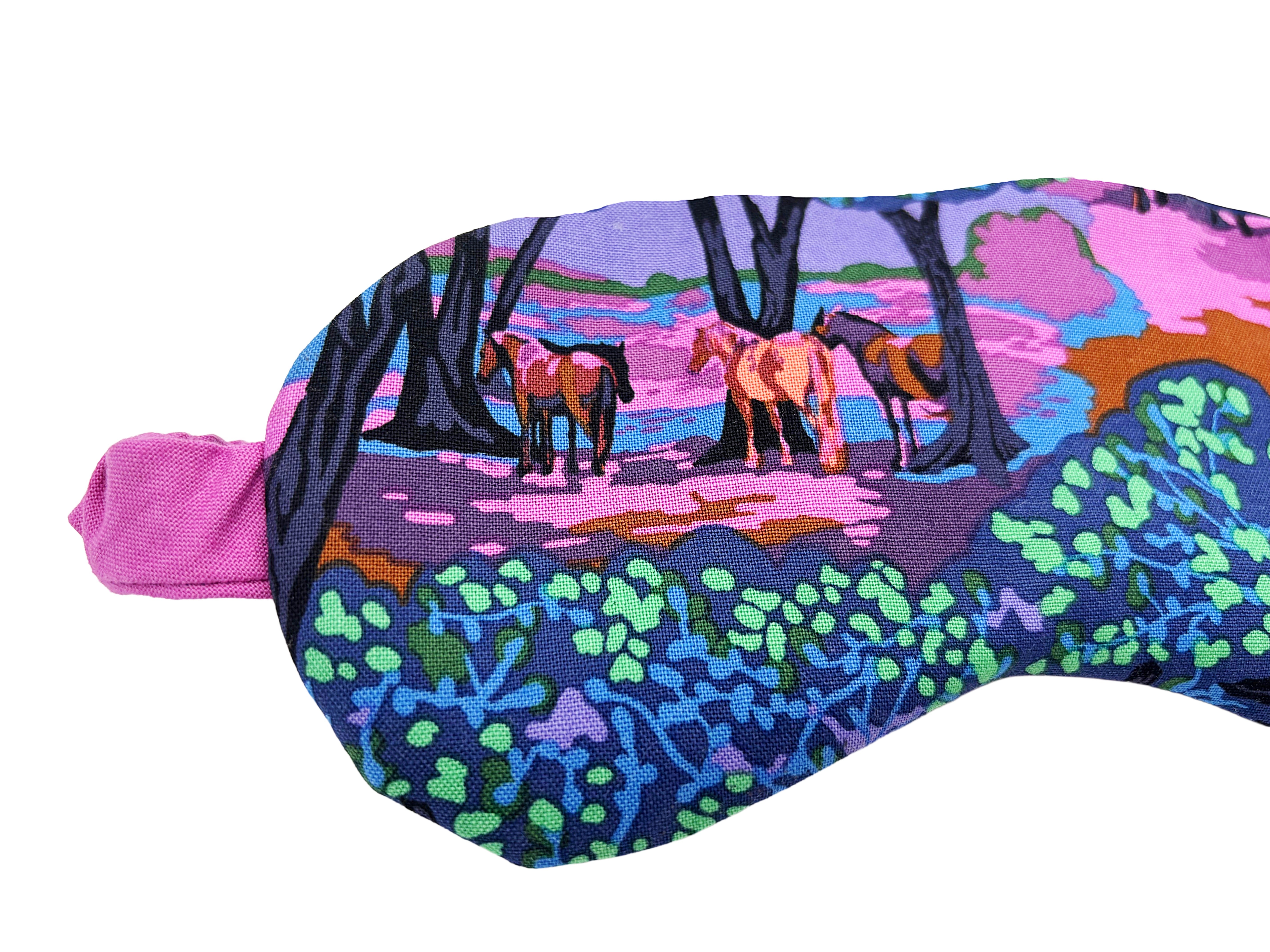 Handmade Lavender Sleep Mask | New Forest Pony Horse Print