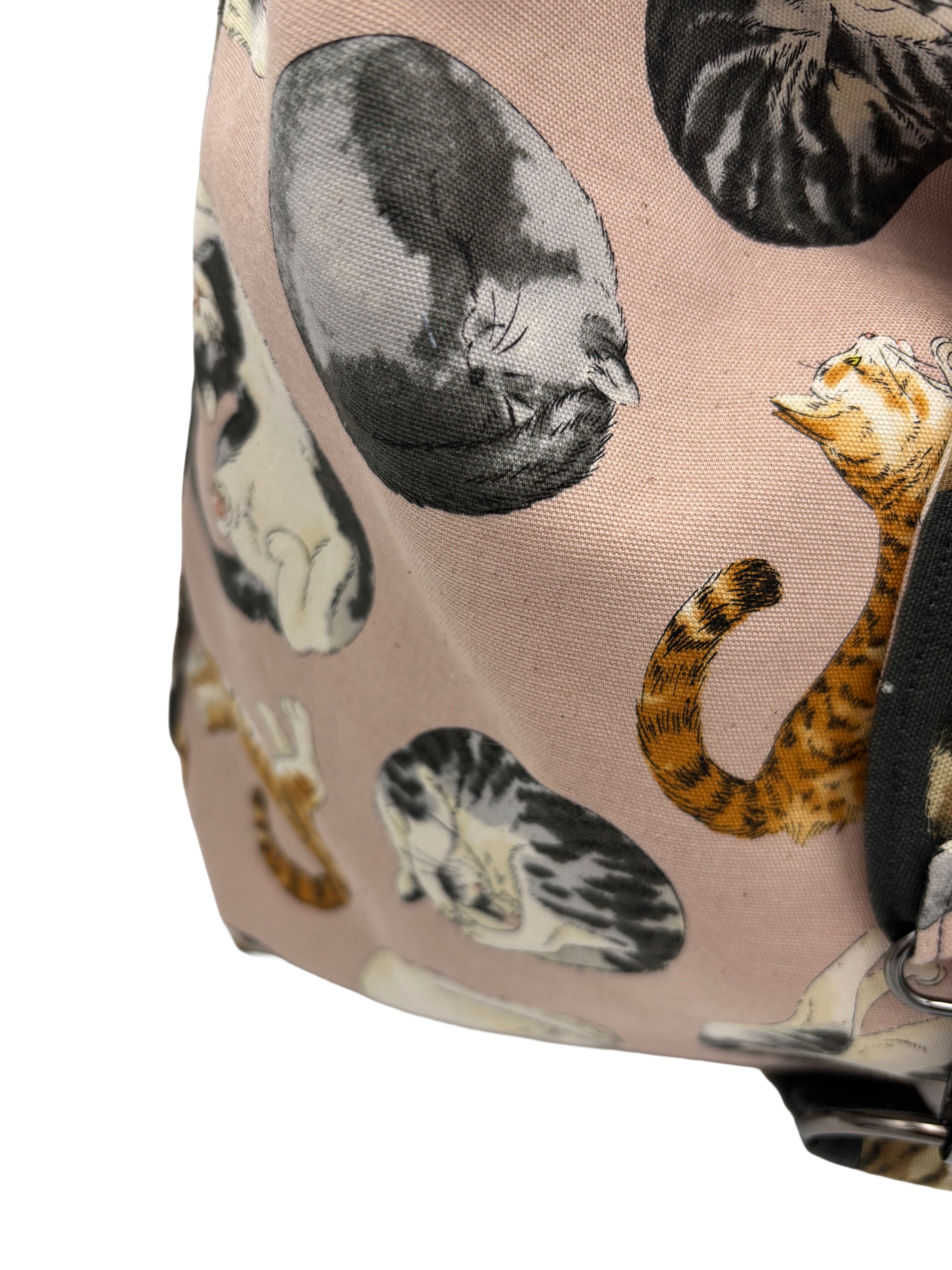 Handmade Reversible cat Bag | Slouchy Cotton Shoulder Bag