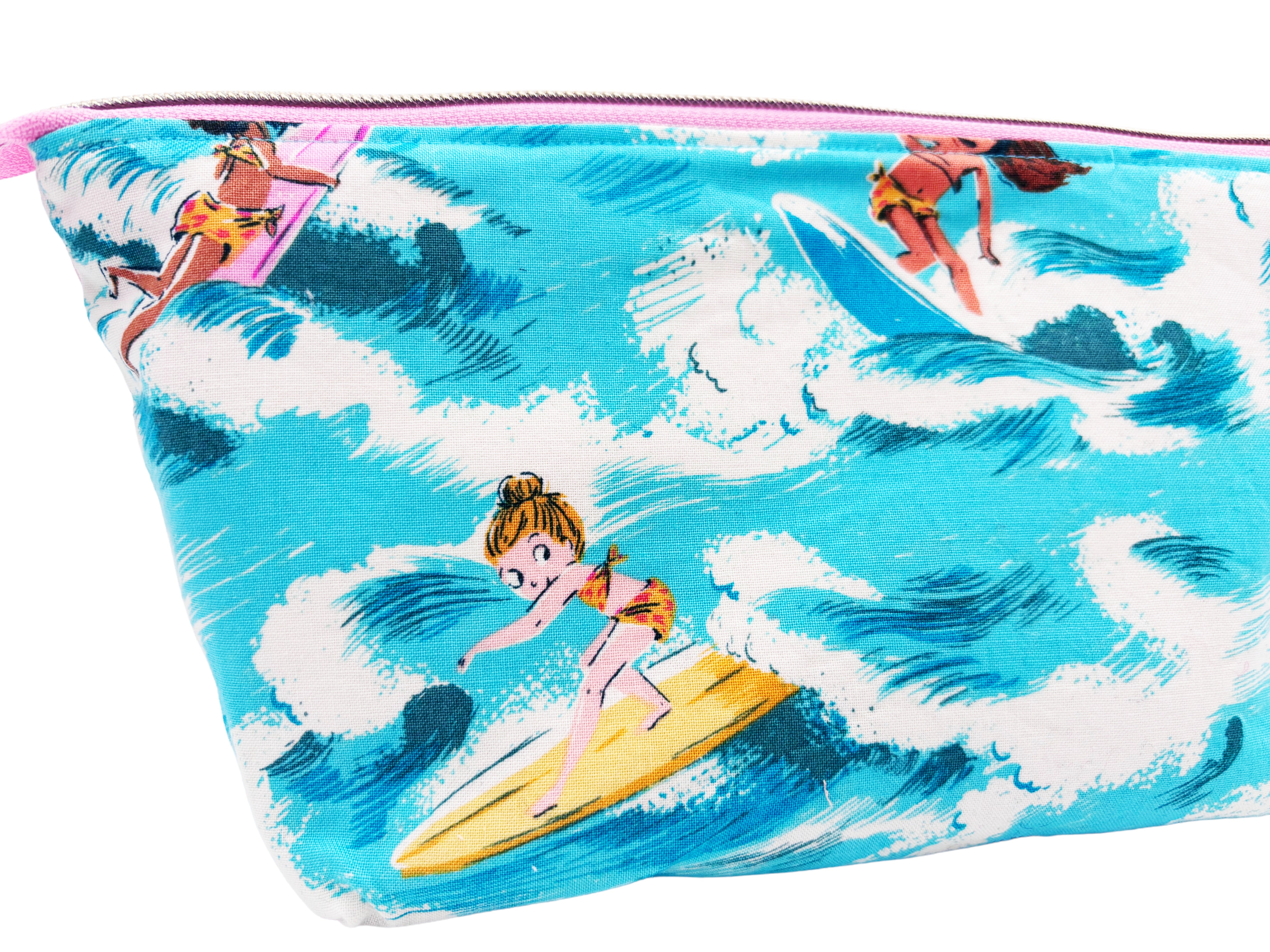Cornish Surf Girl Wash Bag – Coastal Travel Makeup Pouch