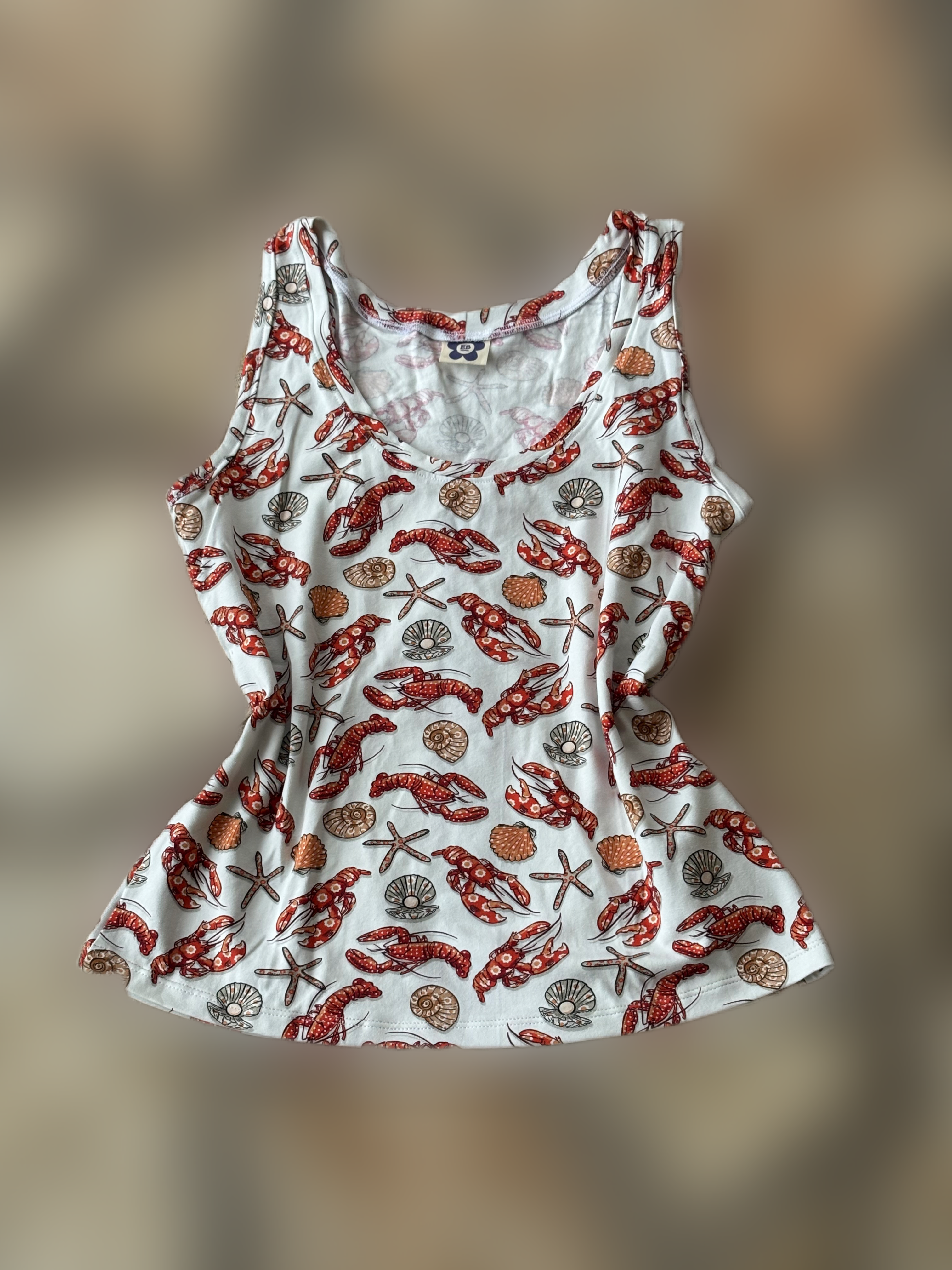 Lobster Print Vest Top